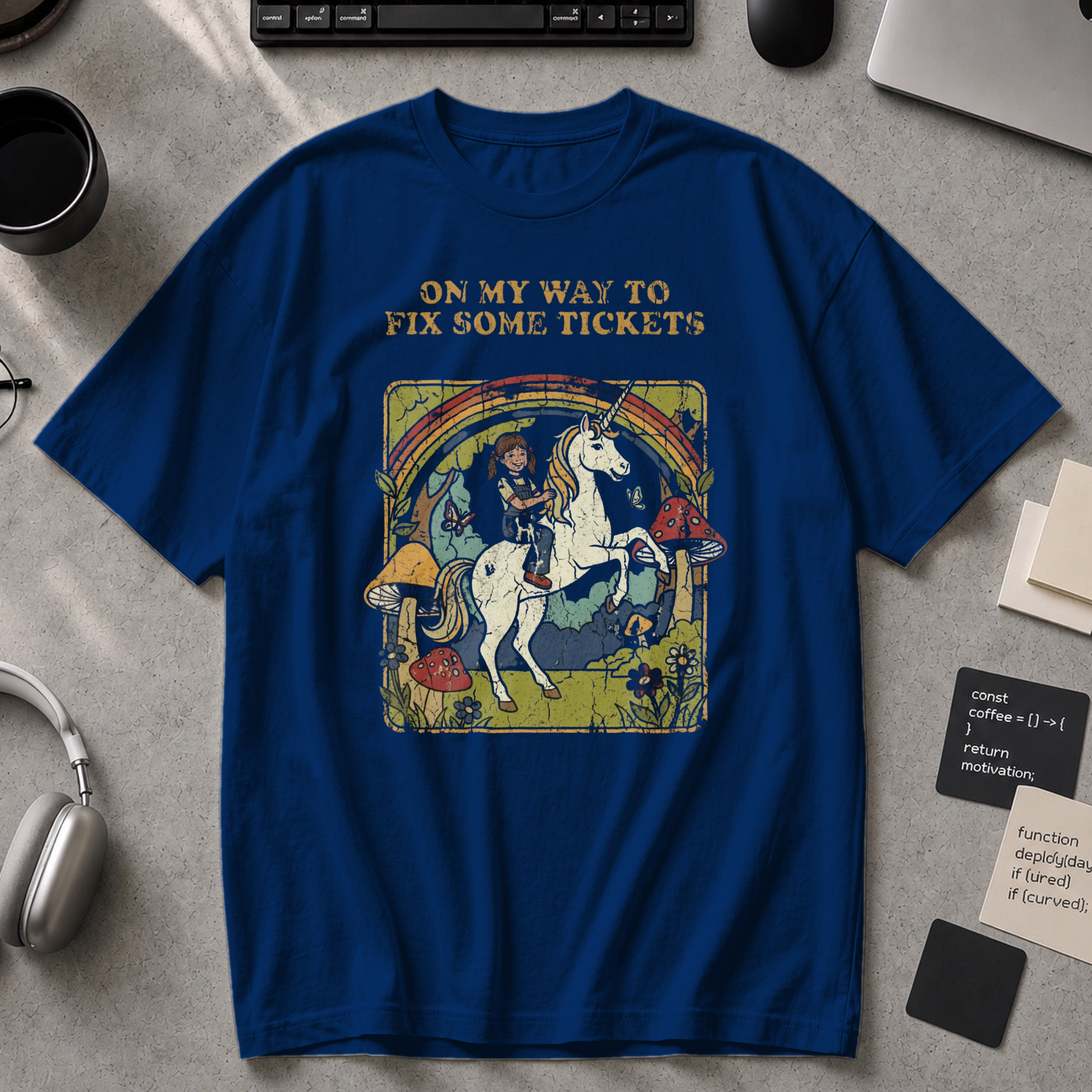 On My Way To Fix Some Tickets Premium Shirt - True Navy