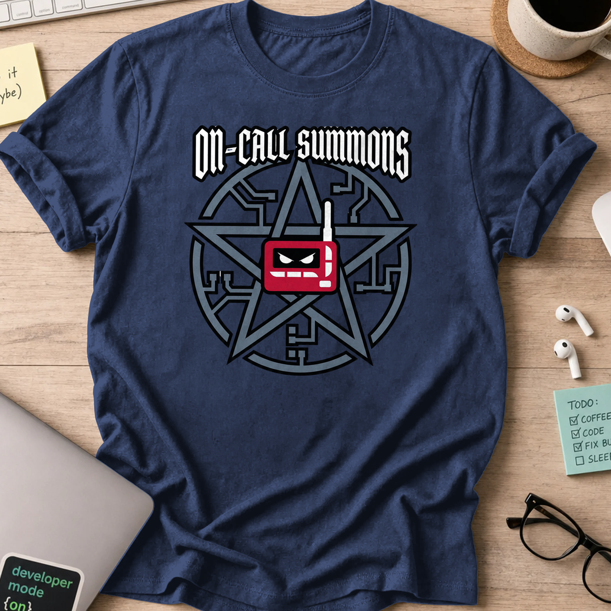 on call summons shirt - Navy