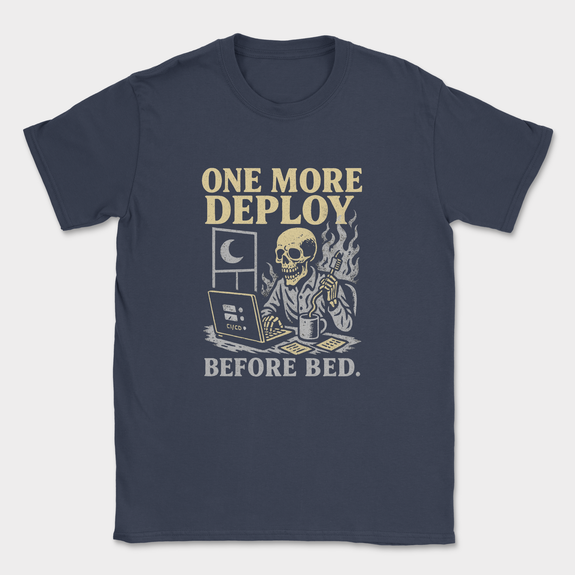 one more deploy before bed skeleton shirt — Navy