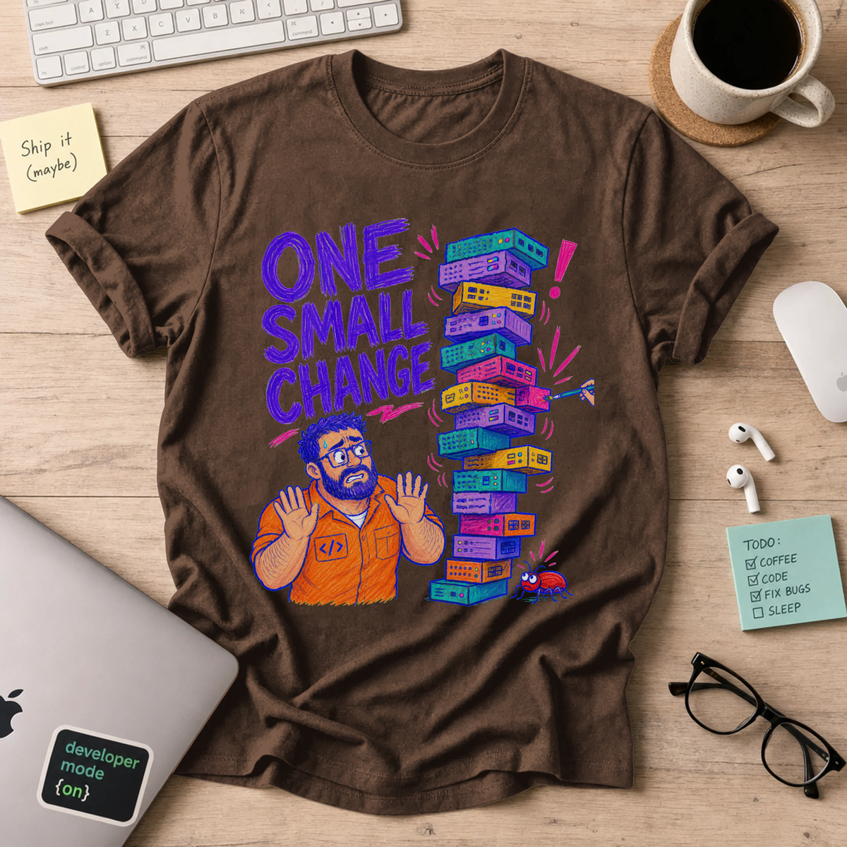 One Small Change Shirt — Dark Chocolate