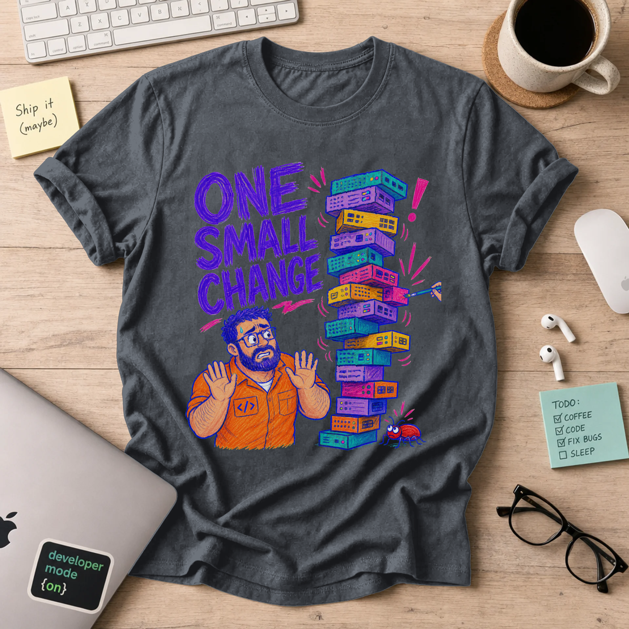 One Small Change Shirt — Dark Heather