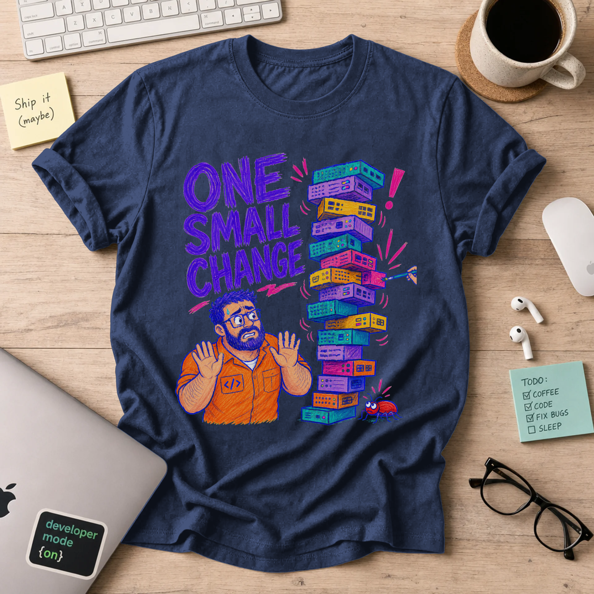 One Small Change Shirt — Navy