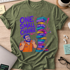 One Small Change Shirt — Military Green storefront mockup