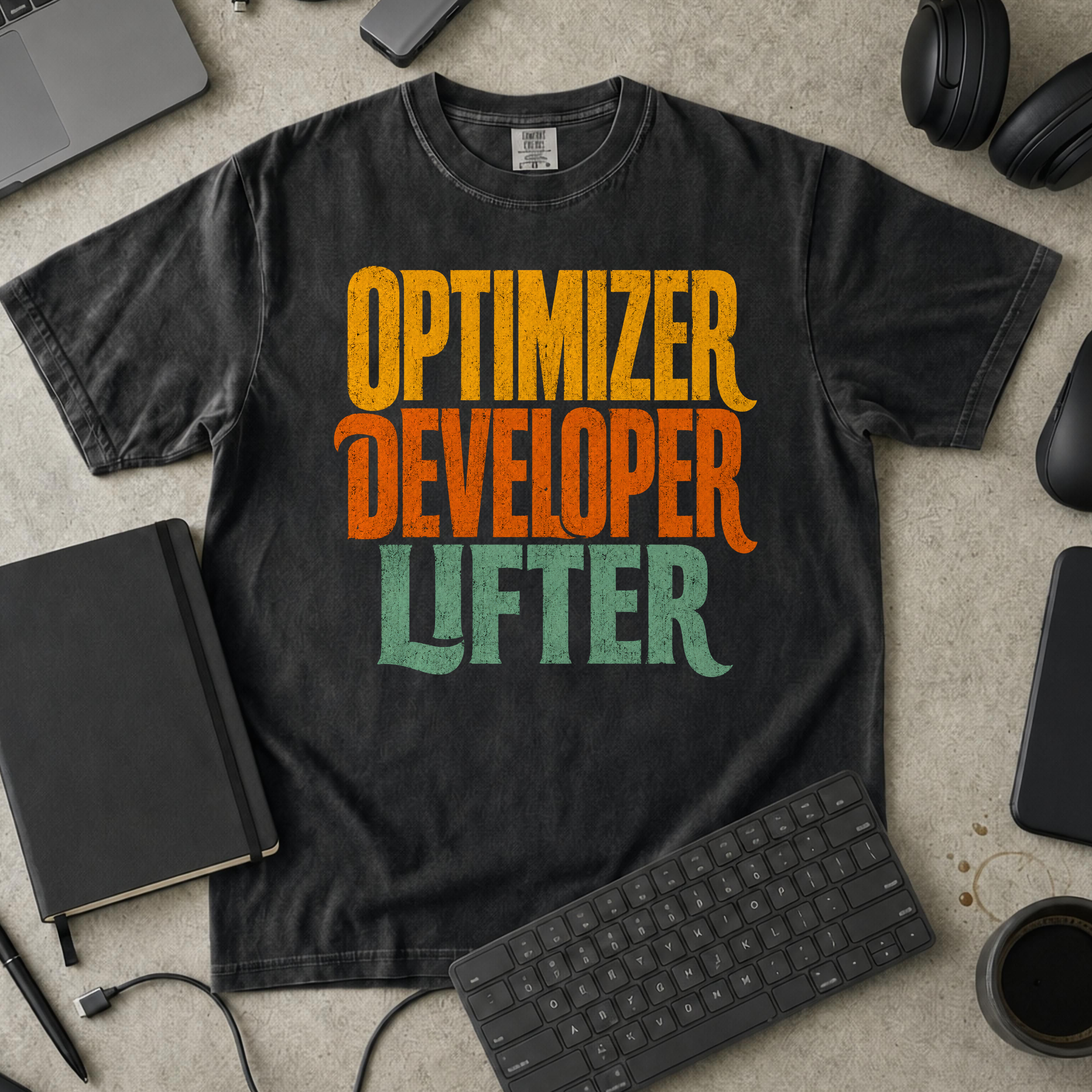 Optimizer Developer Lifter Premium Shirt — black Premium Shirt mock-up