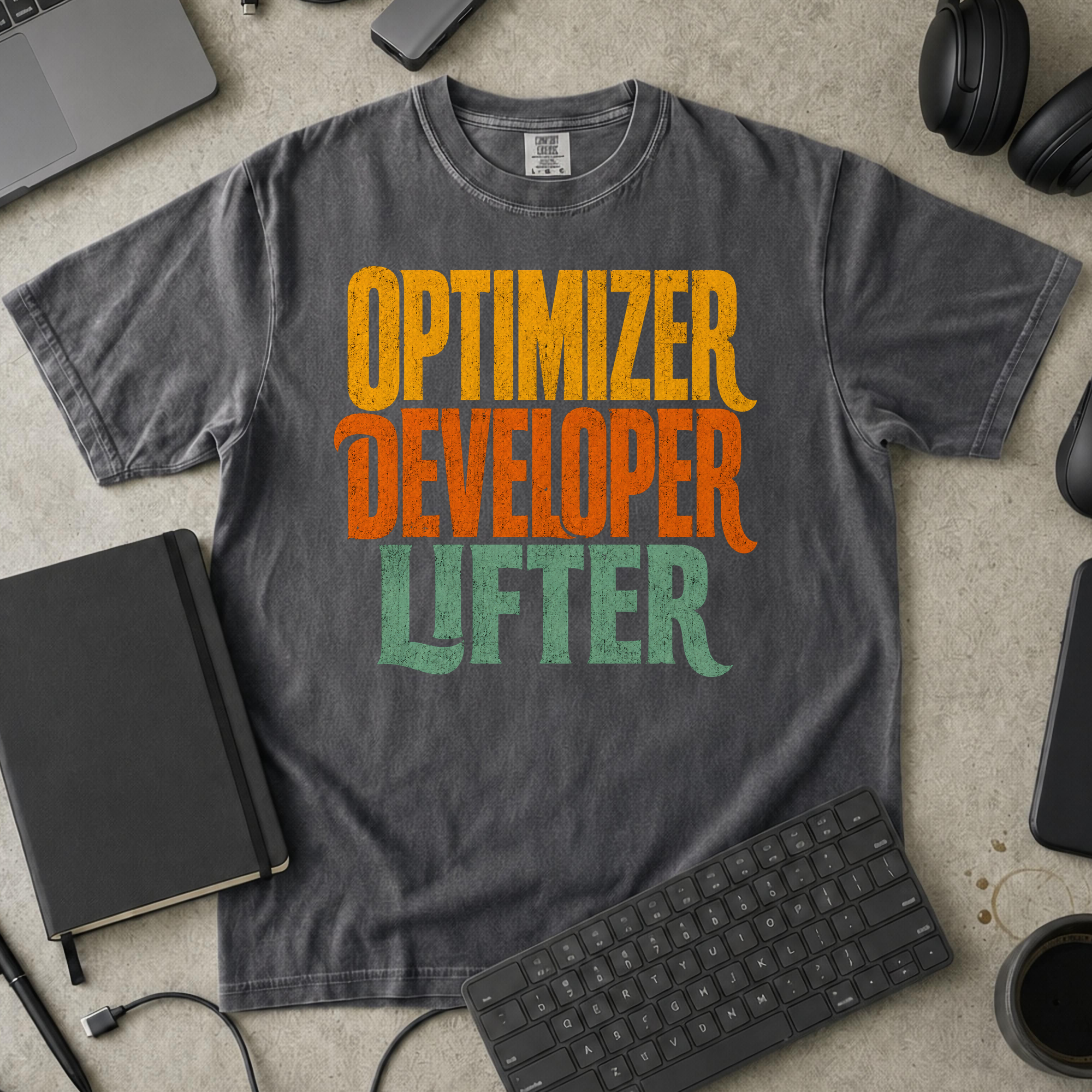 Optimizer Developer Lifter Premium Shirt — pepper Premium Shirt mock-up