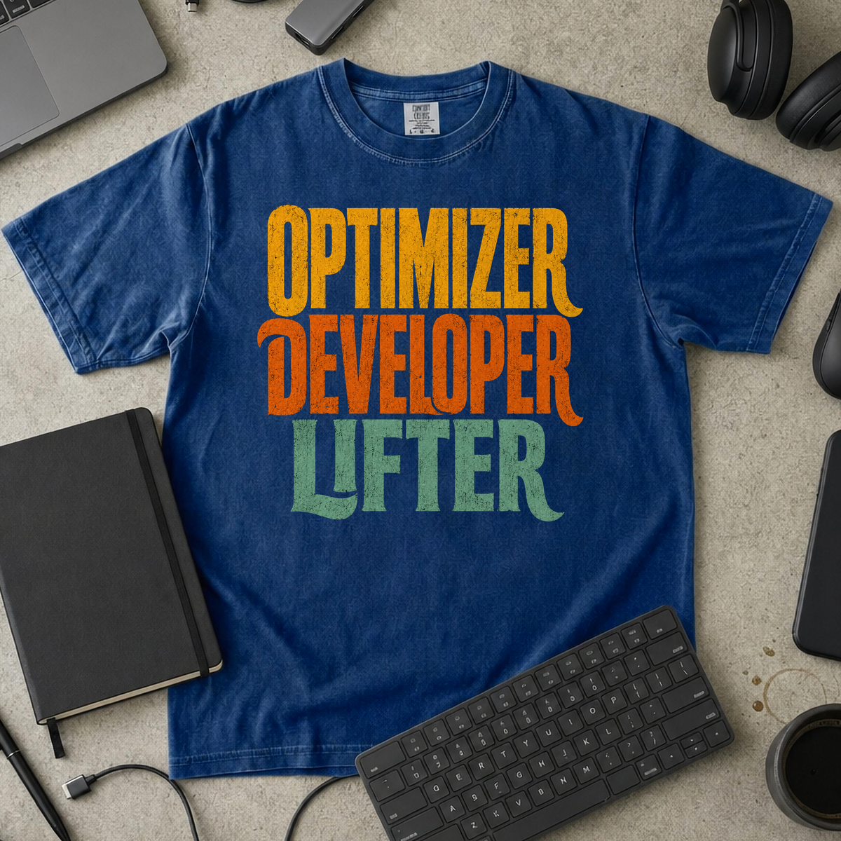 Optimizer Developer Lifter Premium Shirt — true navy Premium Shirt mock-up