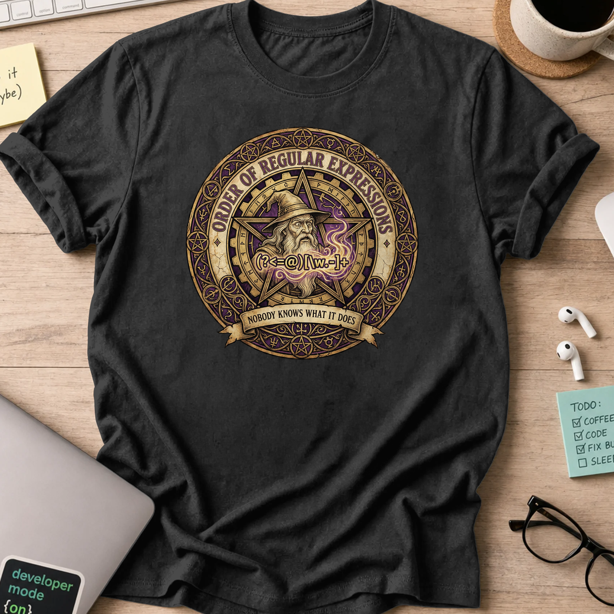 order of regular expressions shirt - Black