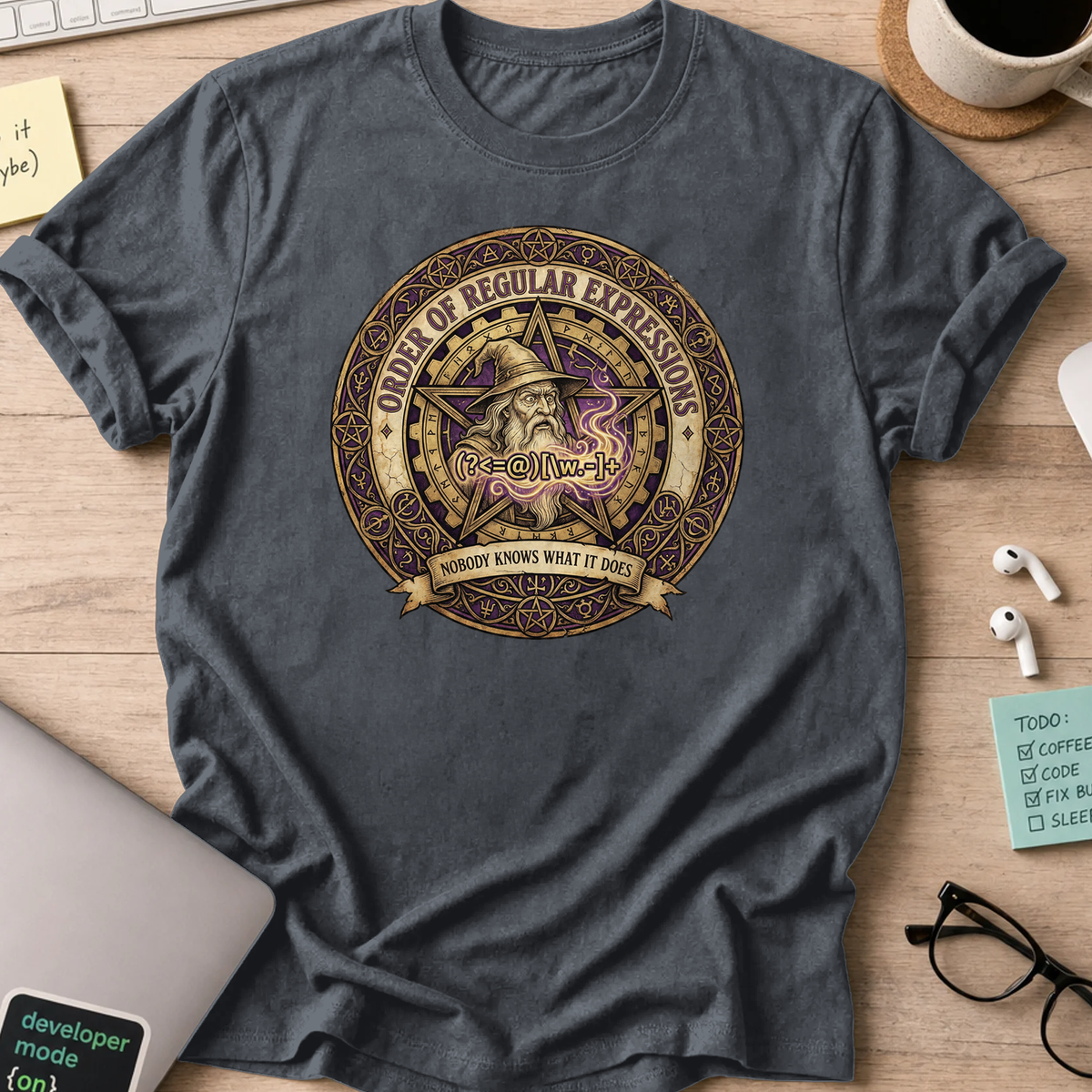 order of regular expressions shirt - Dark Heather