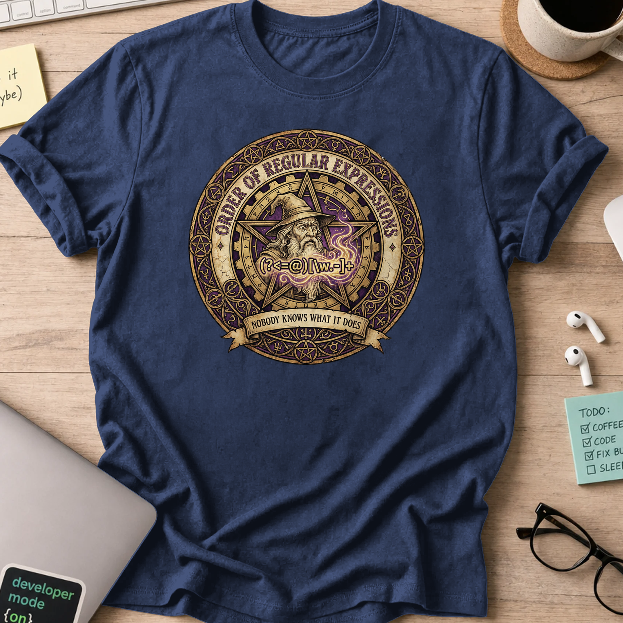 order of regular expressions shirt - Navy