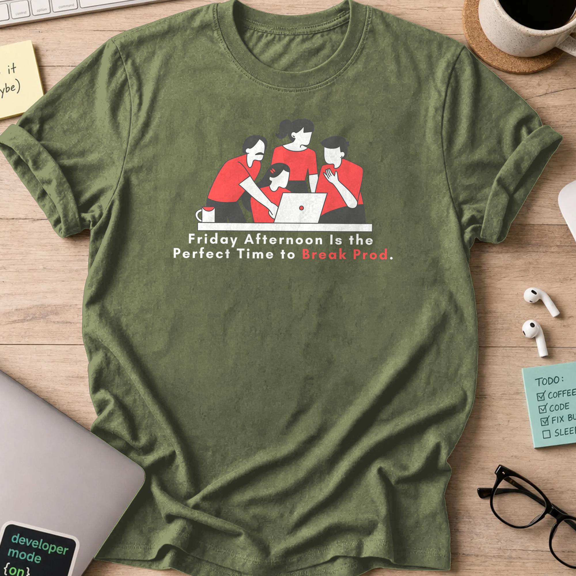 our friday afternoon activity shirt - Military Green