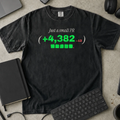 Just a Small PR Shirt — Black Comfort Colors 1717 flat lay