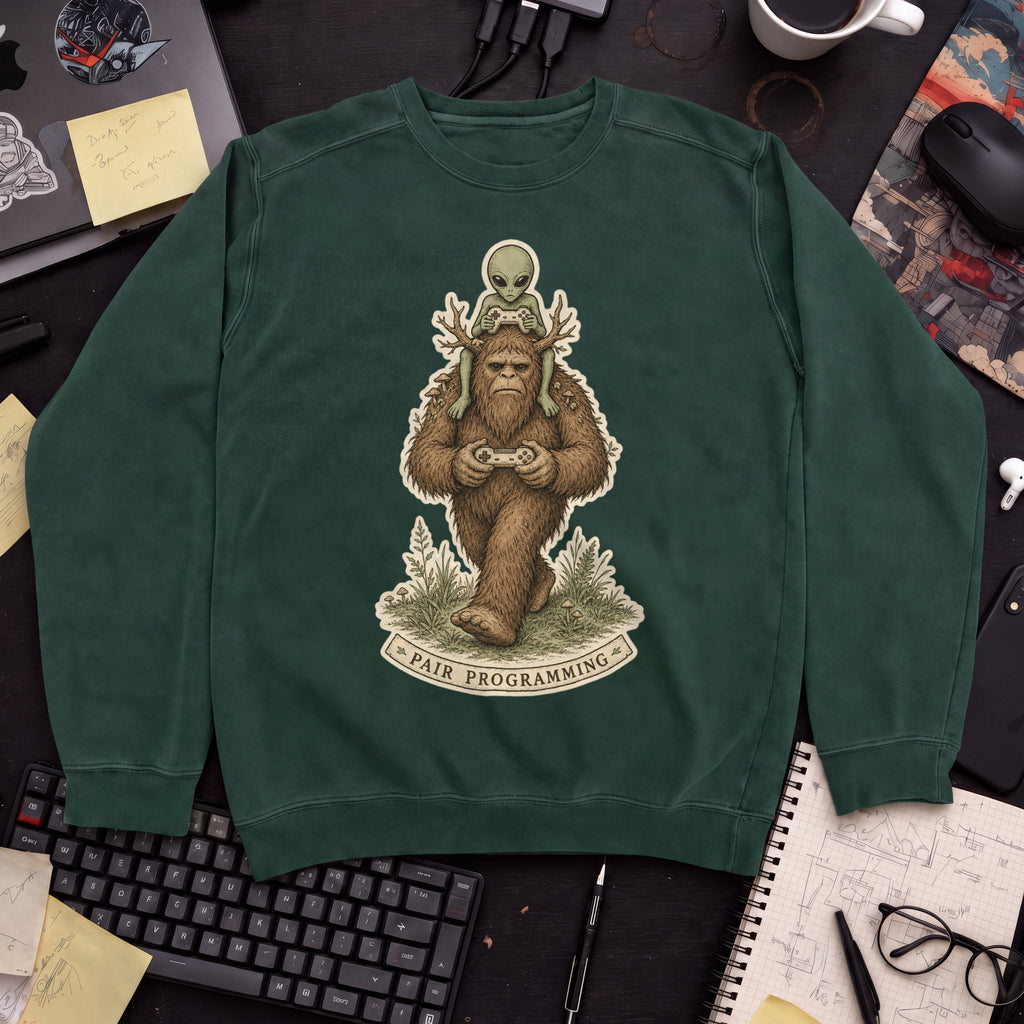 Pair Programming Sweatshirt — Bottle Green