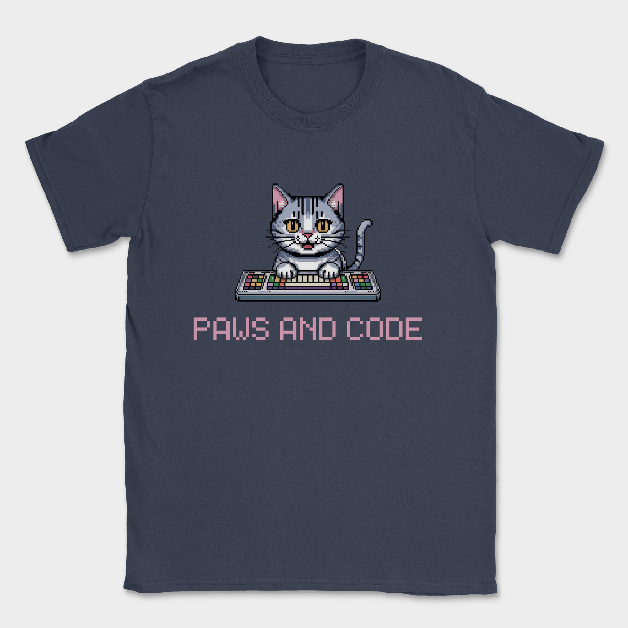 Paws and code shirt — Navy
