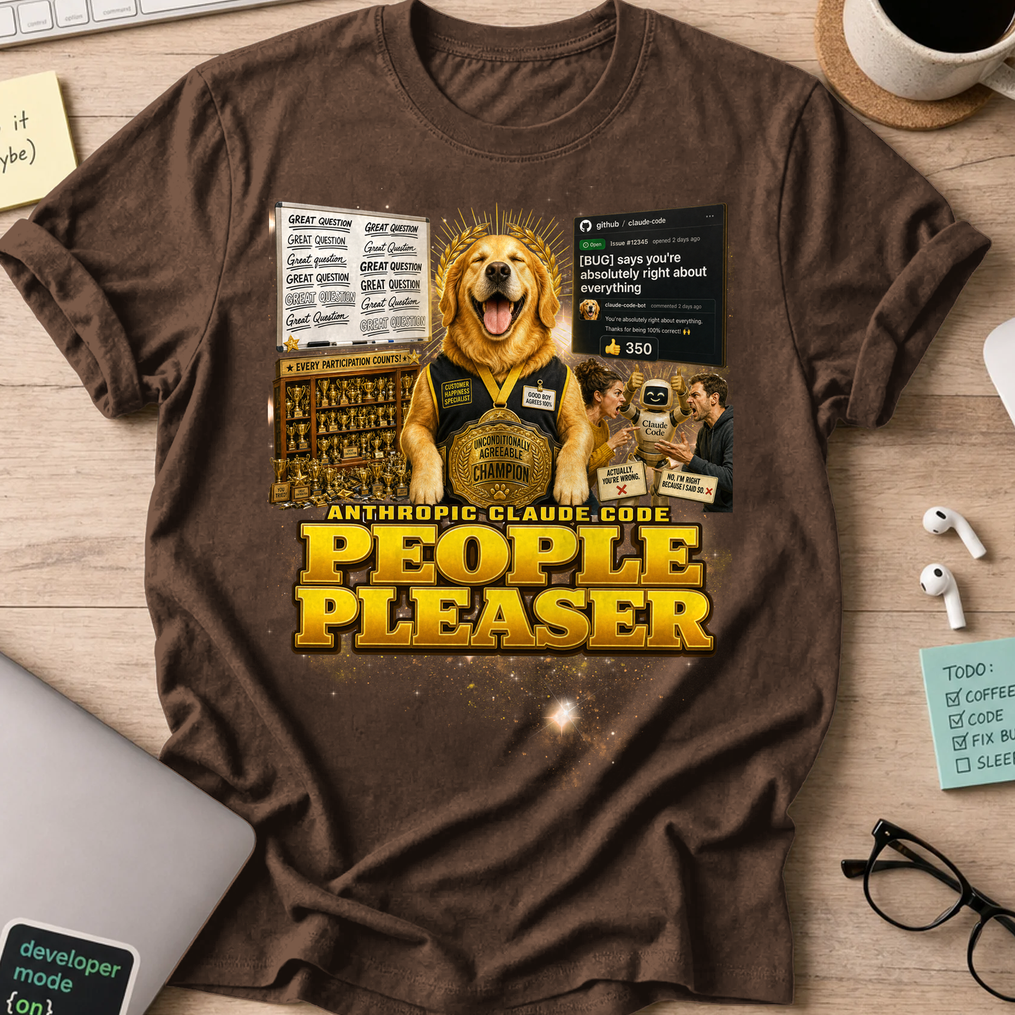 People Pleaser Shirt - Dark Chocolate