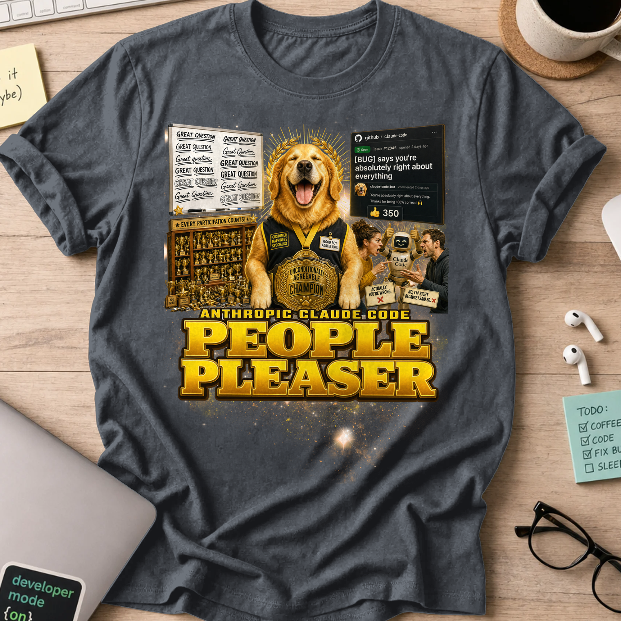 People Pleaser Shirt - Dark Heather