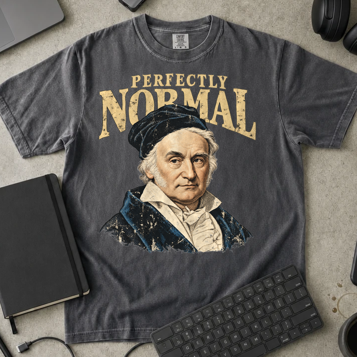 Perfectly Normal Shirt — Pepper Comfort Colors 1717 flat lay