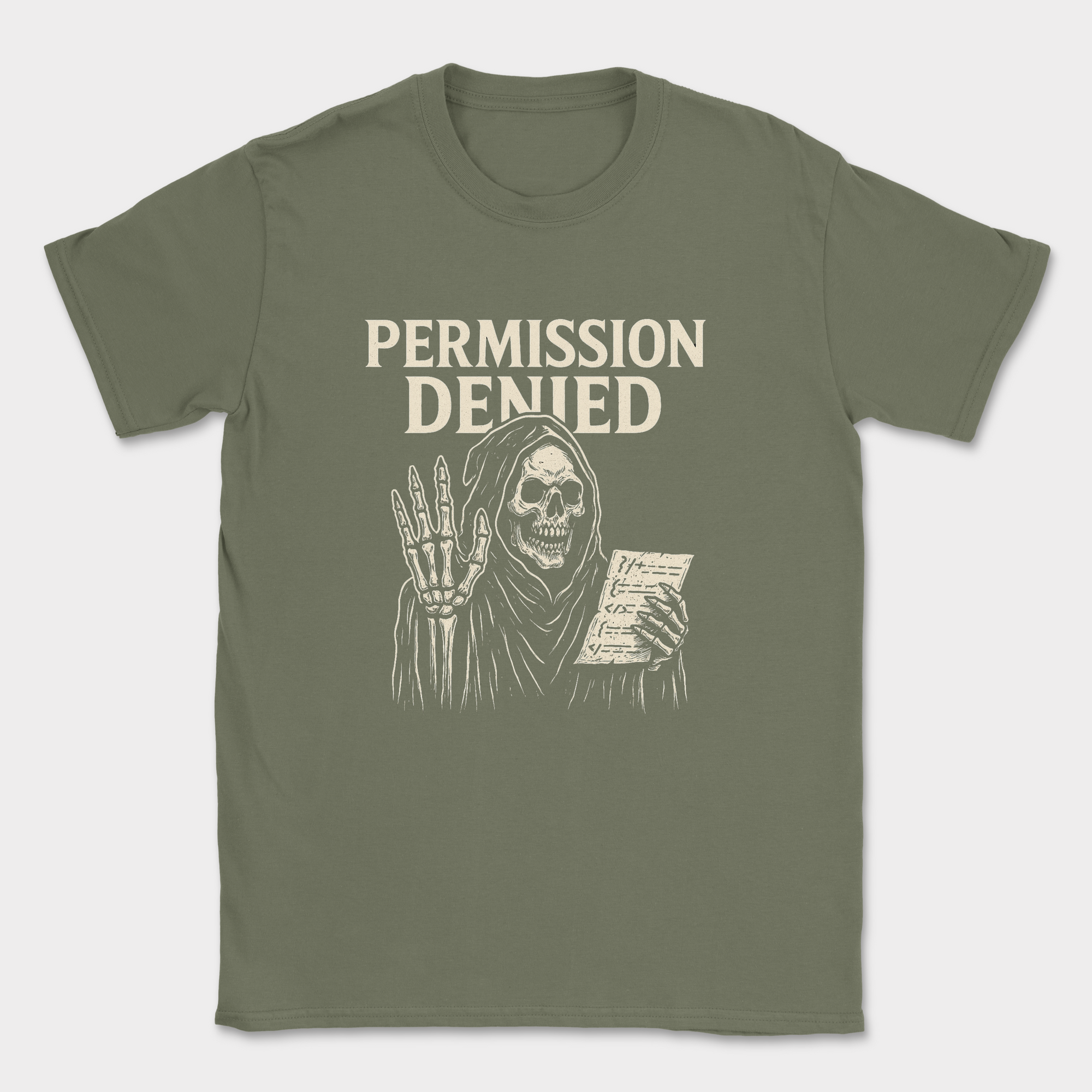 Permission Denied shirt — Military Green