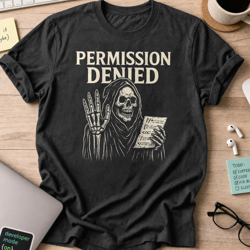 Permission Denied shirt - Black