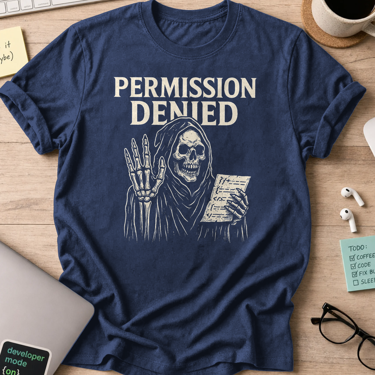 Permission Denied shirt - Navy