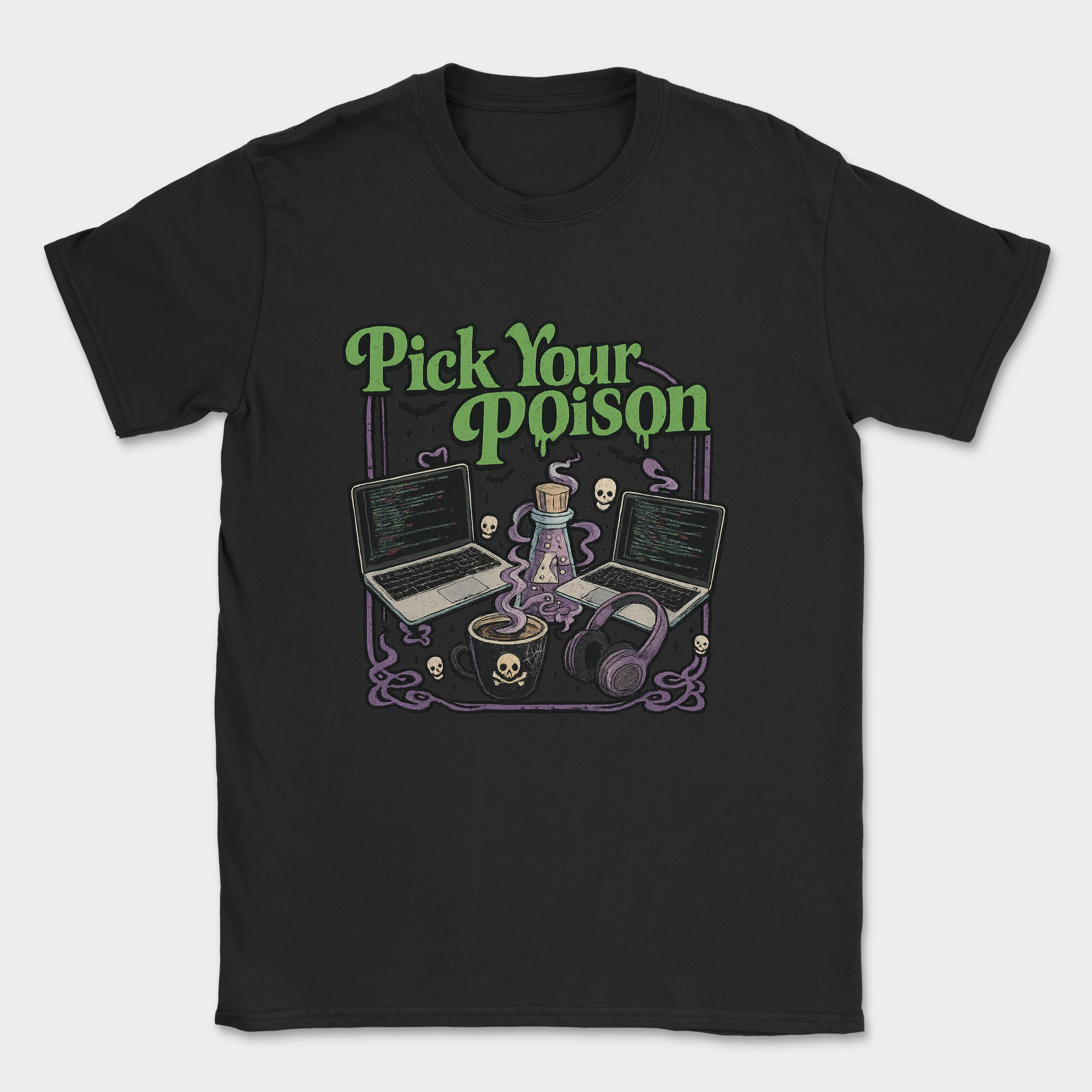 pick your poison shirt — Black
