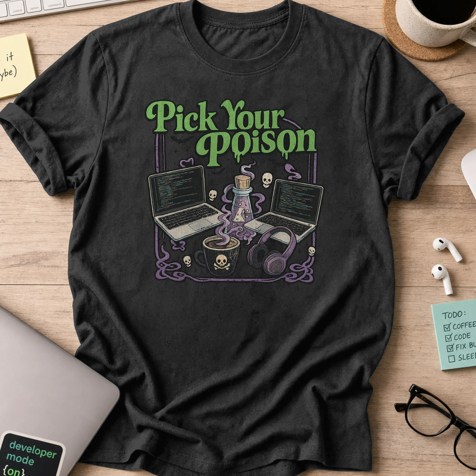 pick your poison shirt - Black