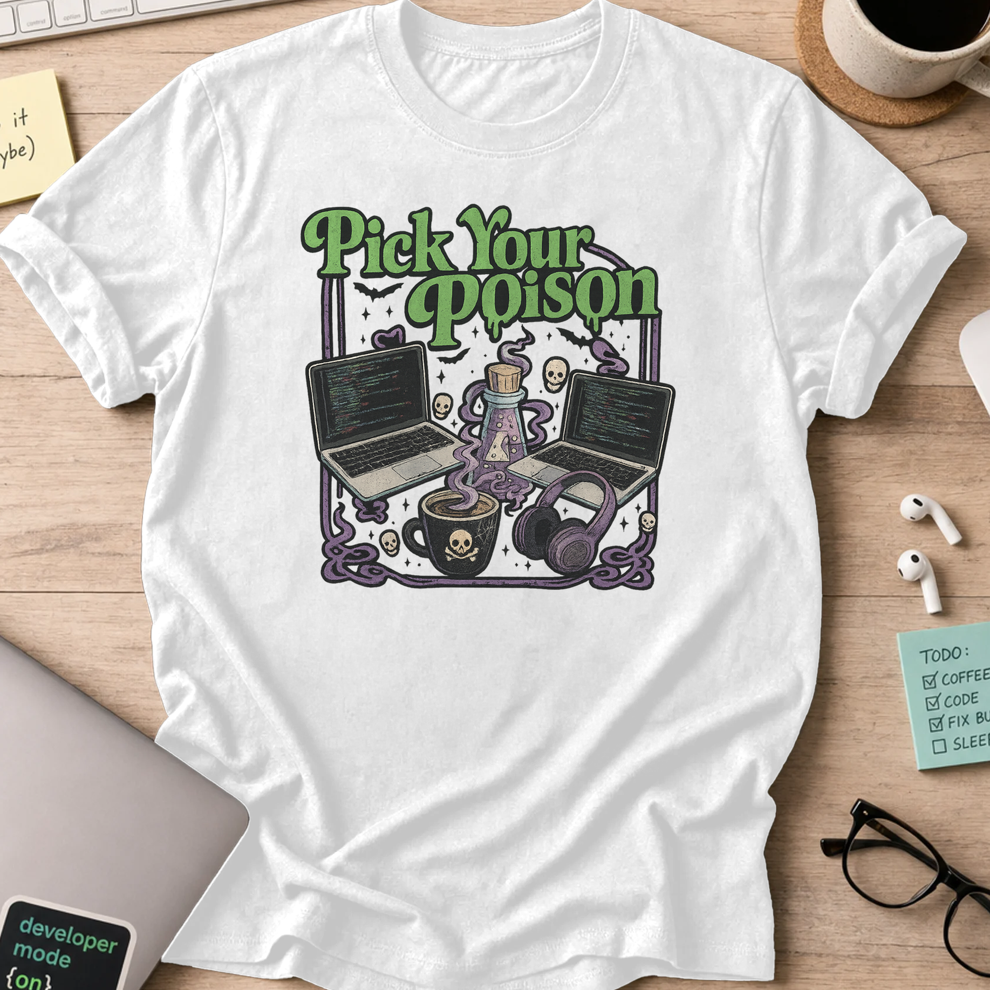 pick your poison shirt - White