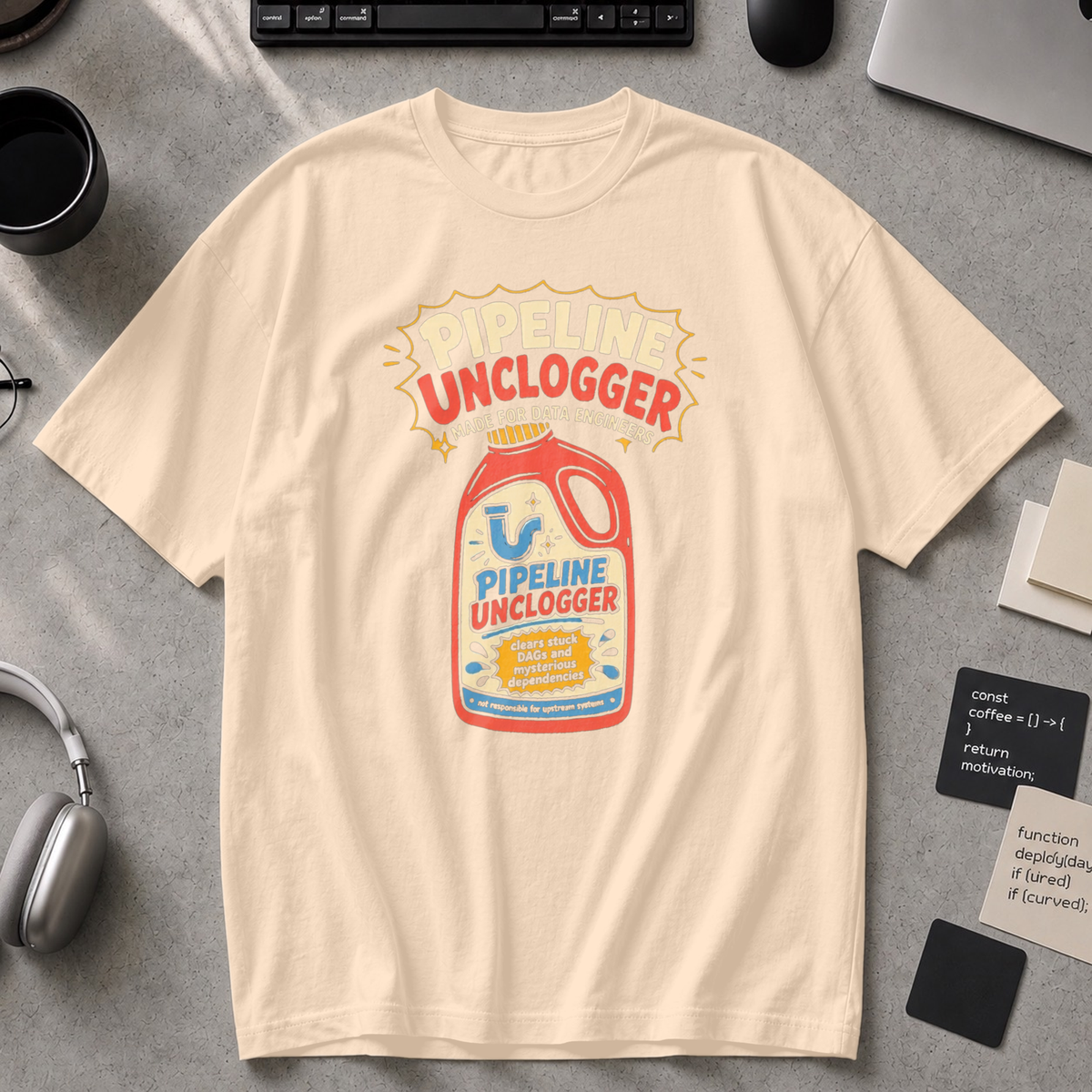Pipeline Unclogger Premium Shirt - Ivory