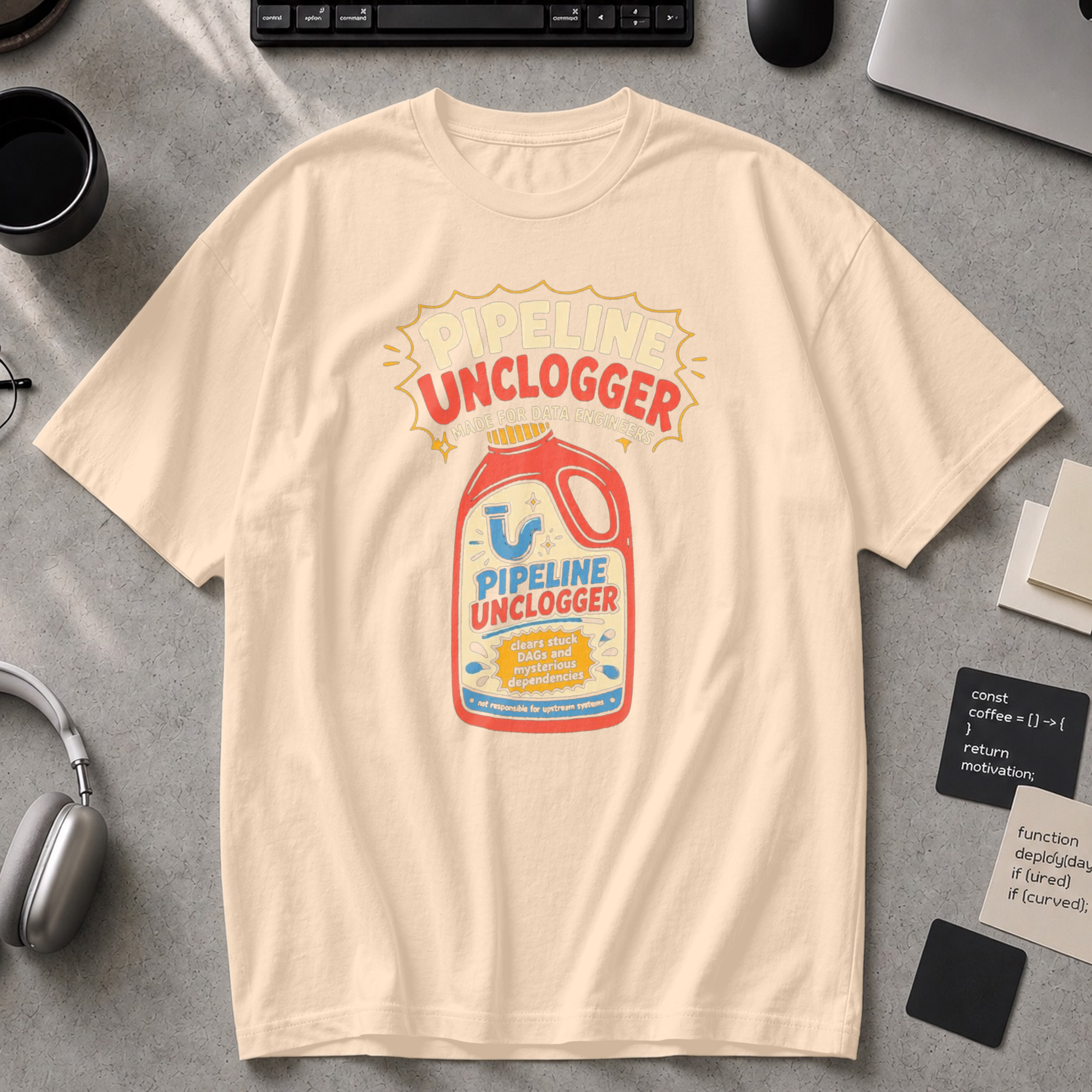 Pipeline Unclogger Premium Shirt - Ivory