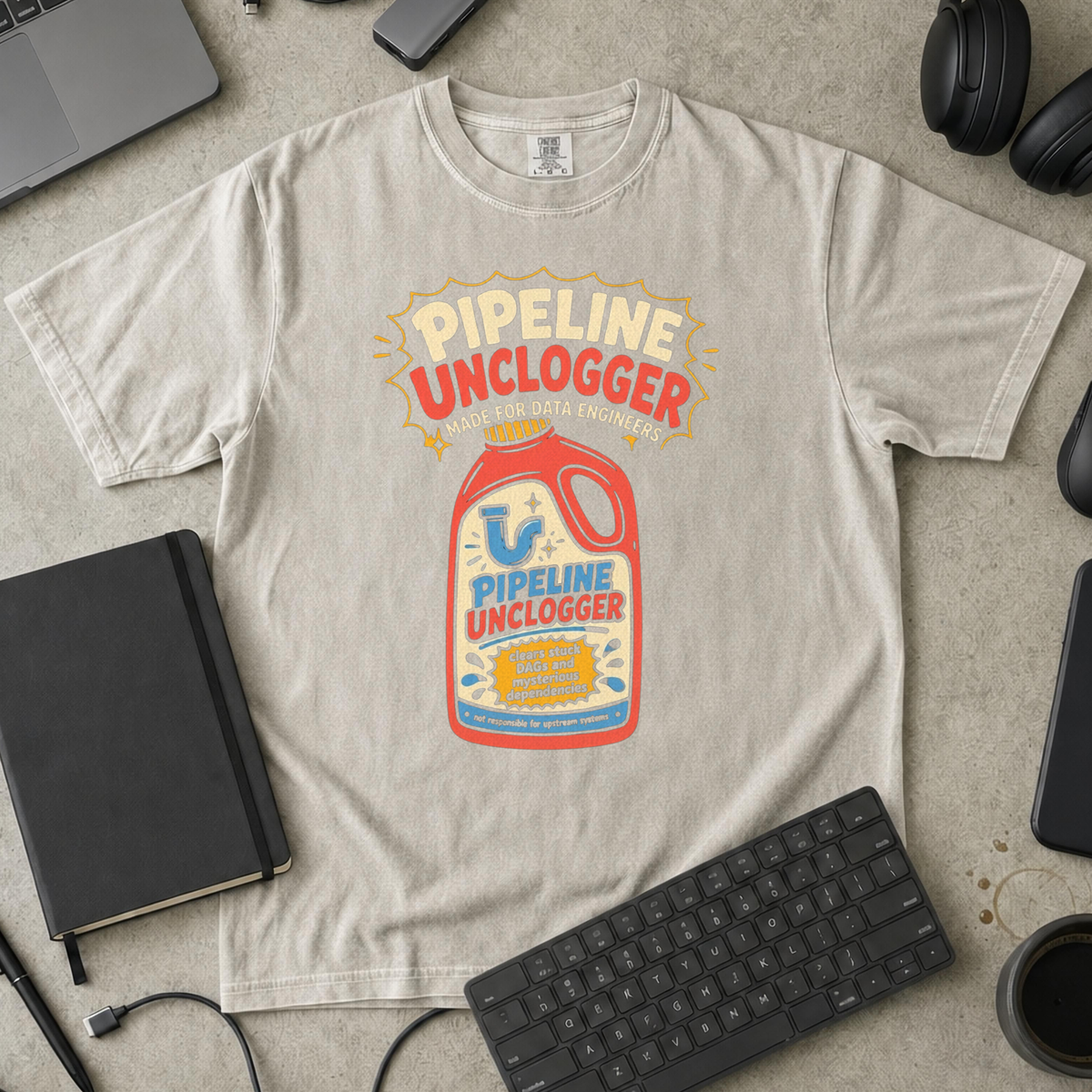 Pipeline Unclogger Premium Shirt — ivory Premium Shirt mock-up