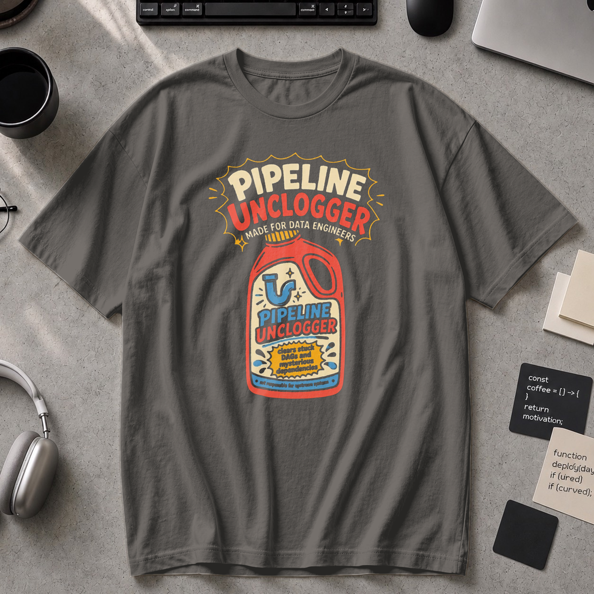 Pipeline Unclogger Premium Shirt - Pepper