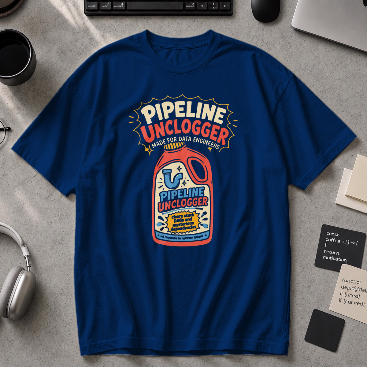 Pipeline Unclogger Premium Shirt - True Navy