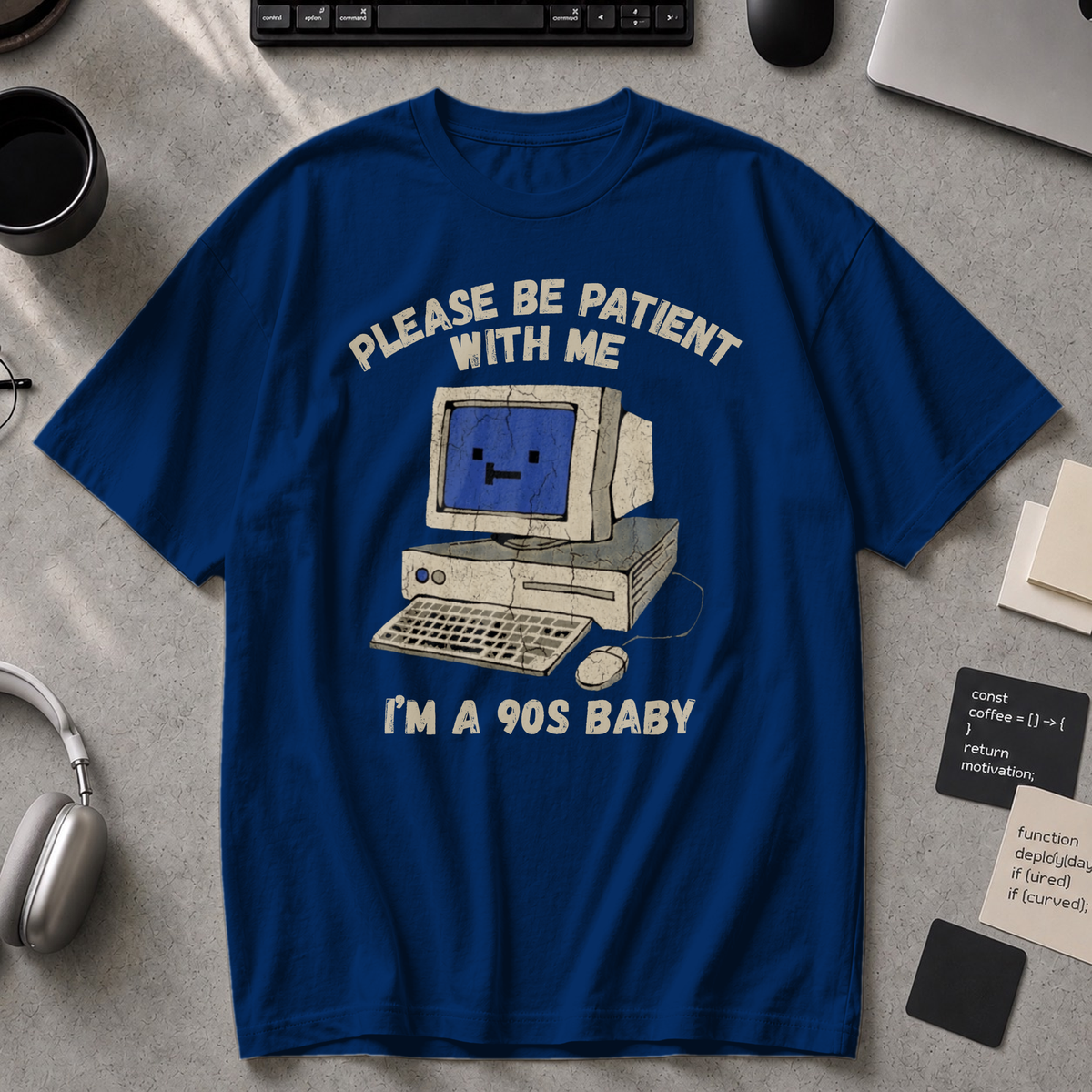 Please Be Patient I'm A 90s Baby Premium Shirt - True Navy