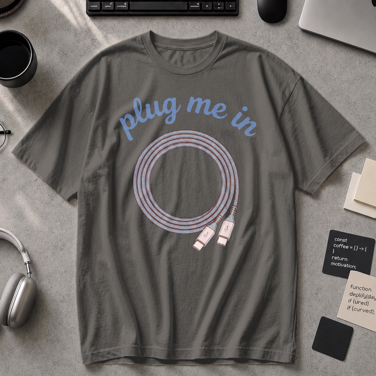 Plug Me In Premium Shirt - Pepper