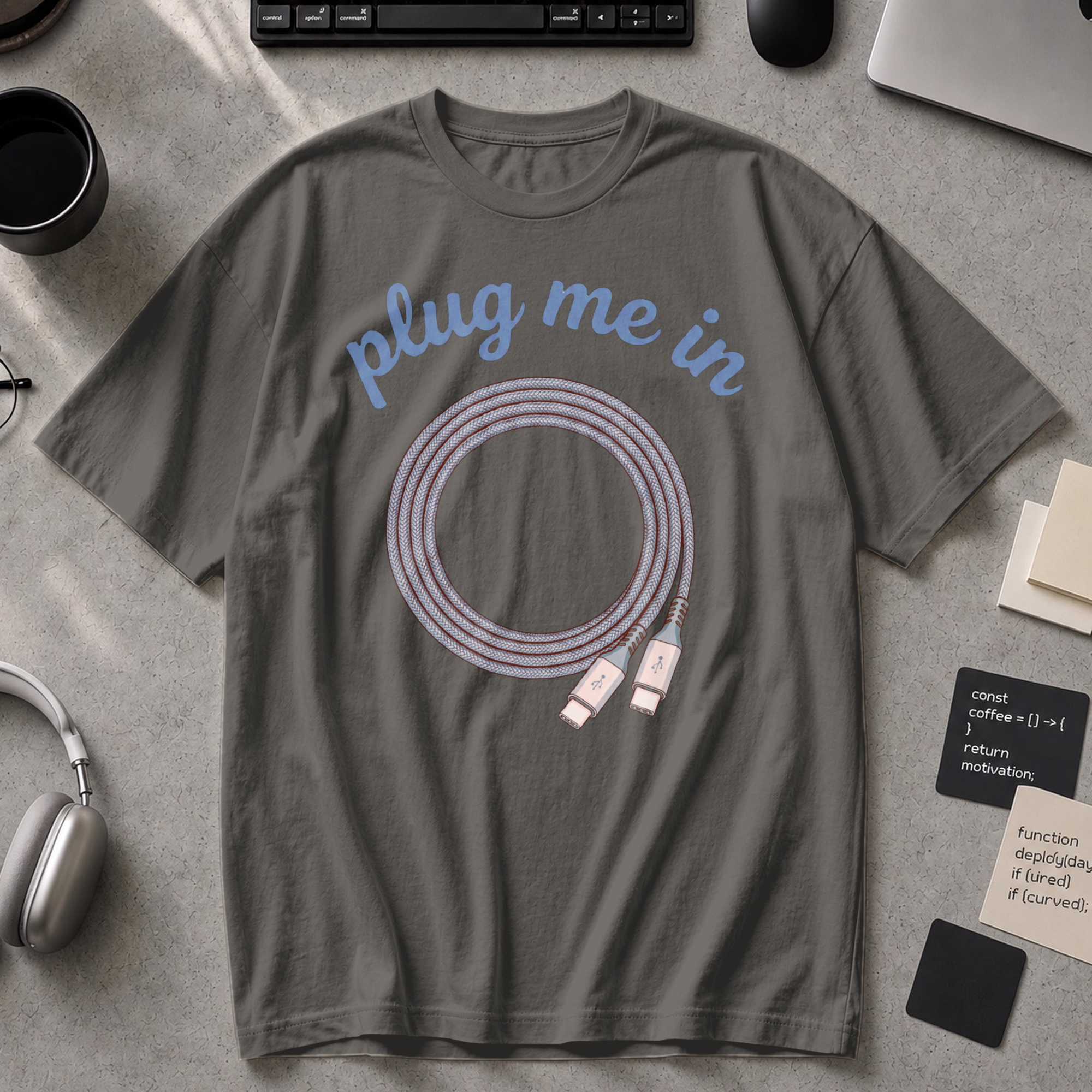 Plug Me In Premium Shirt - Pepper