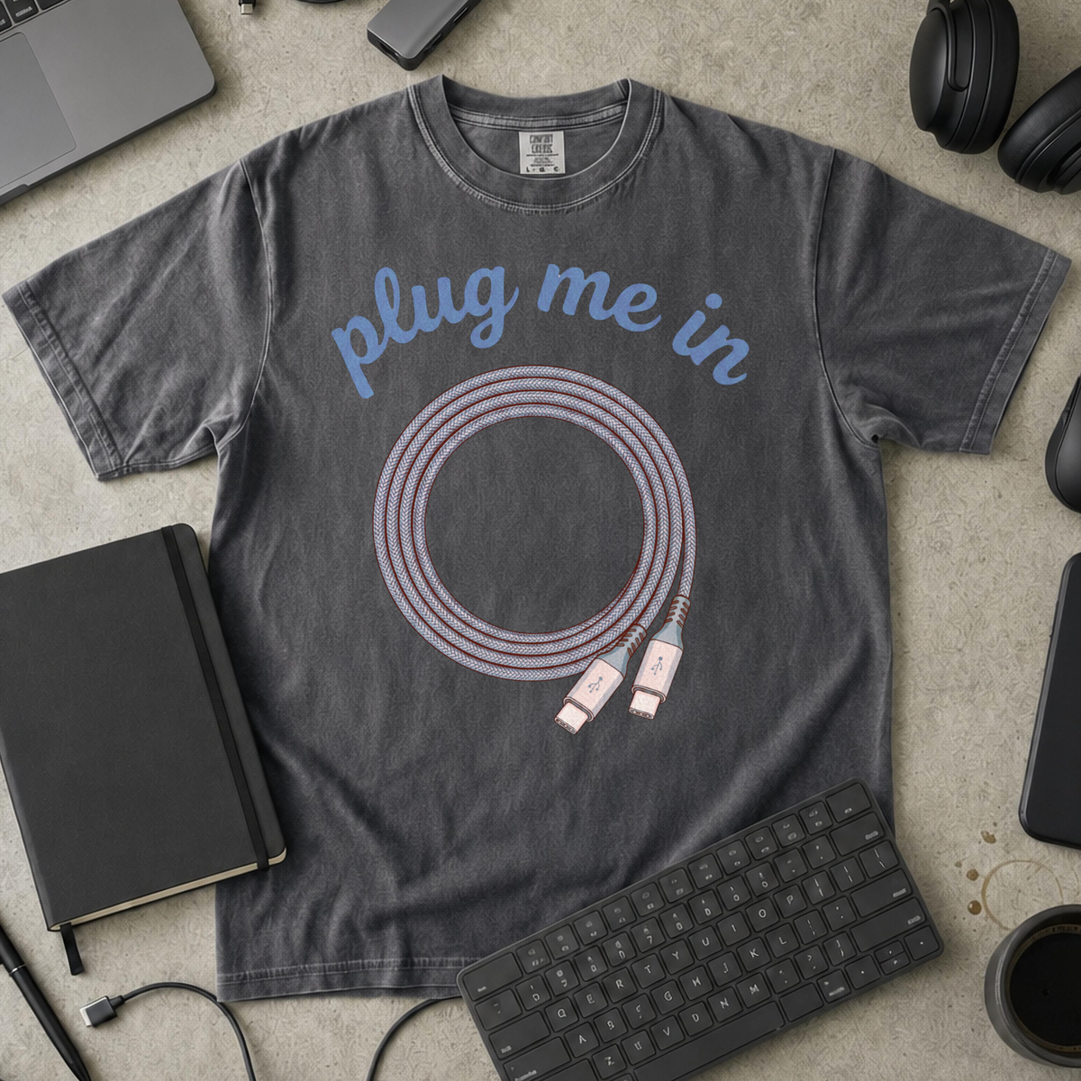 Plug Me In Premium Shirt — pepper Premium Shirt mock-up
