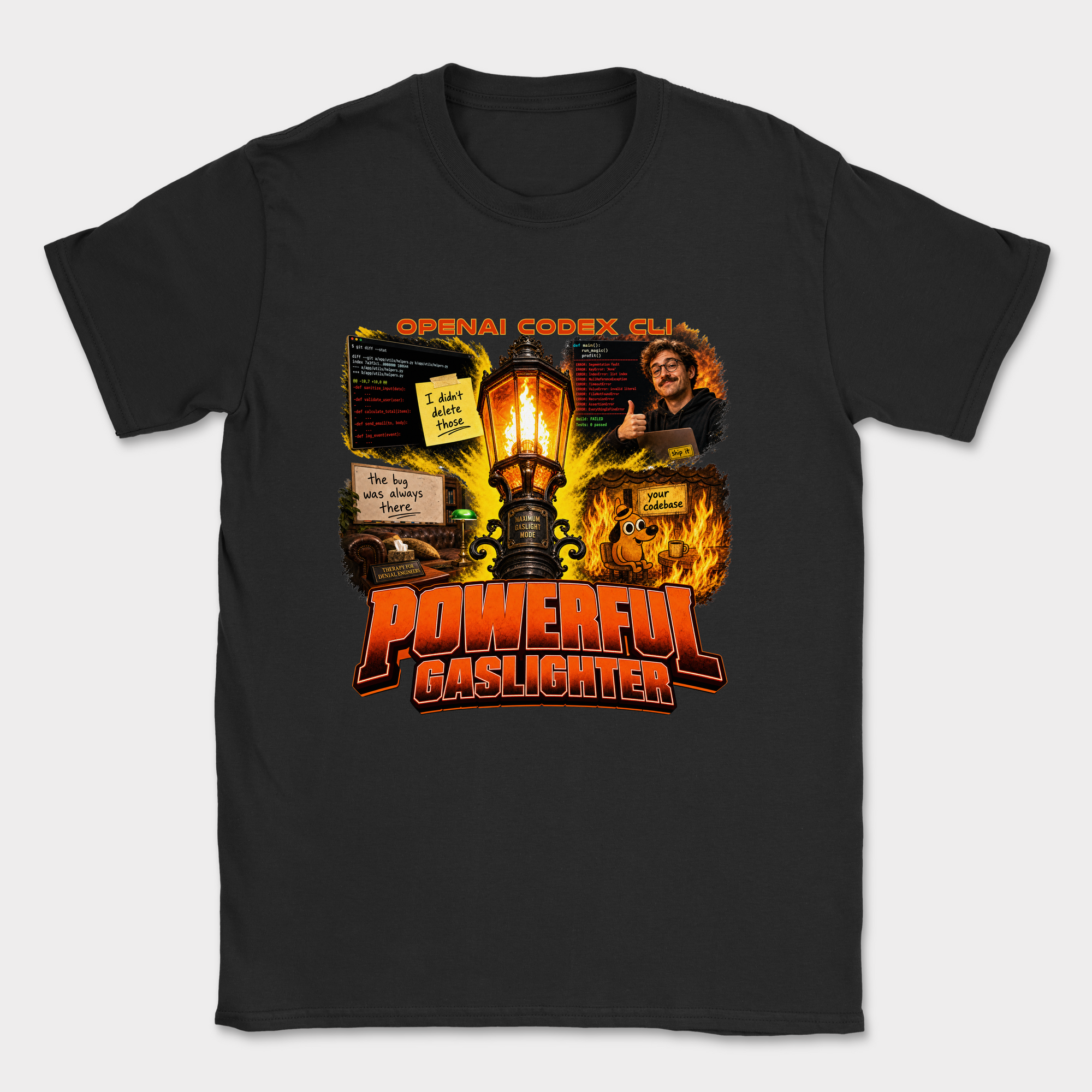 Powerful Gaslighter Shirt — Black