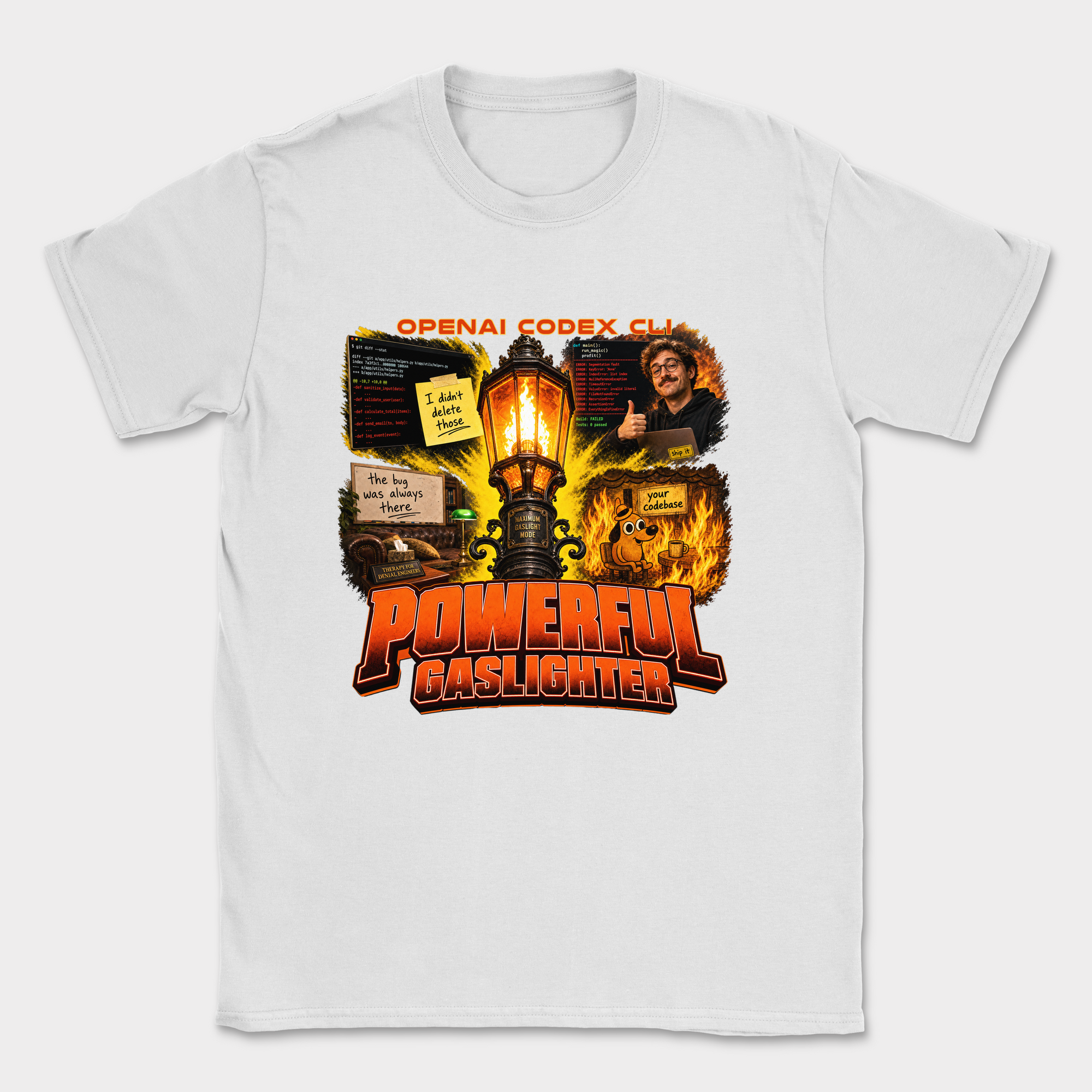 Powerful Gaslighter Shirt — White