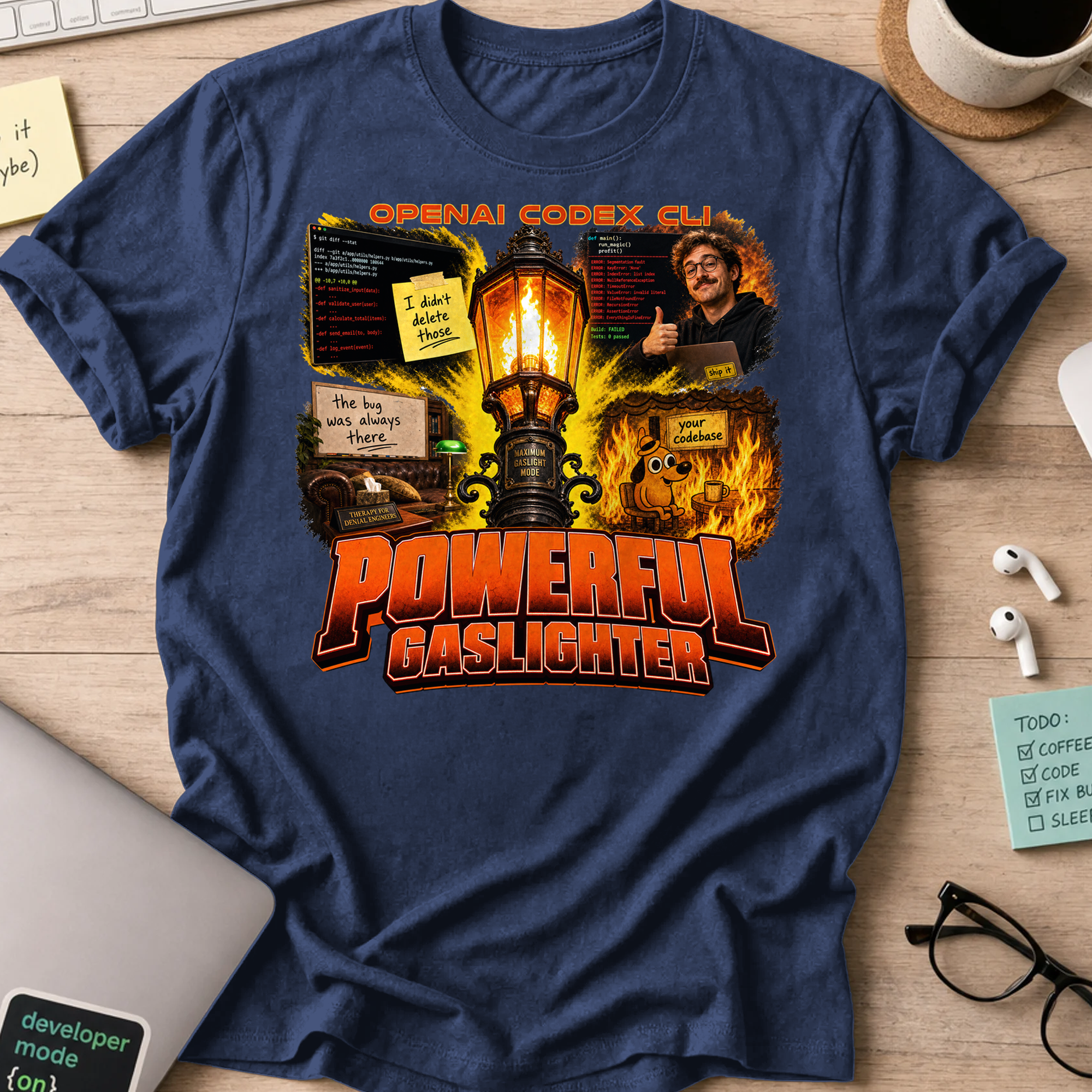 Powerful Gaslighter Shirt - Navy