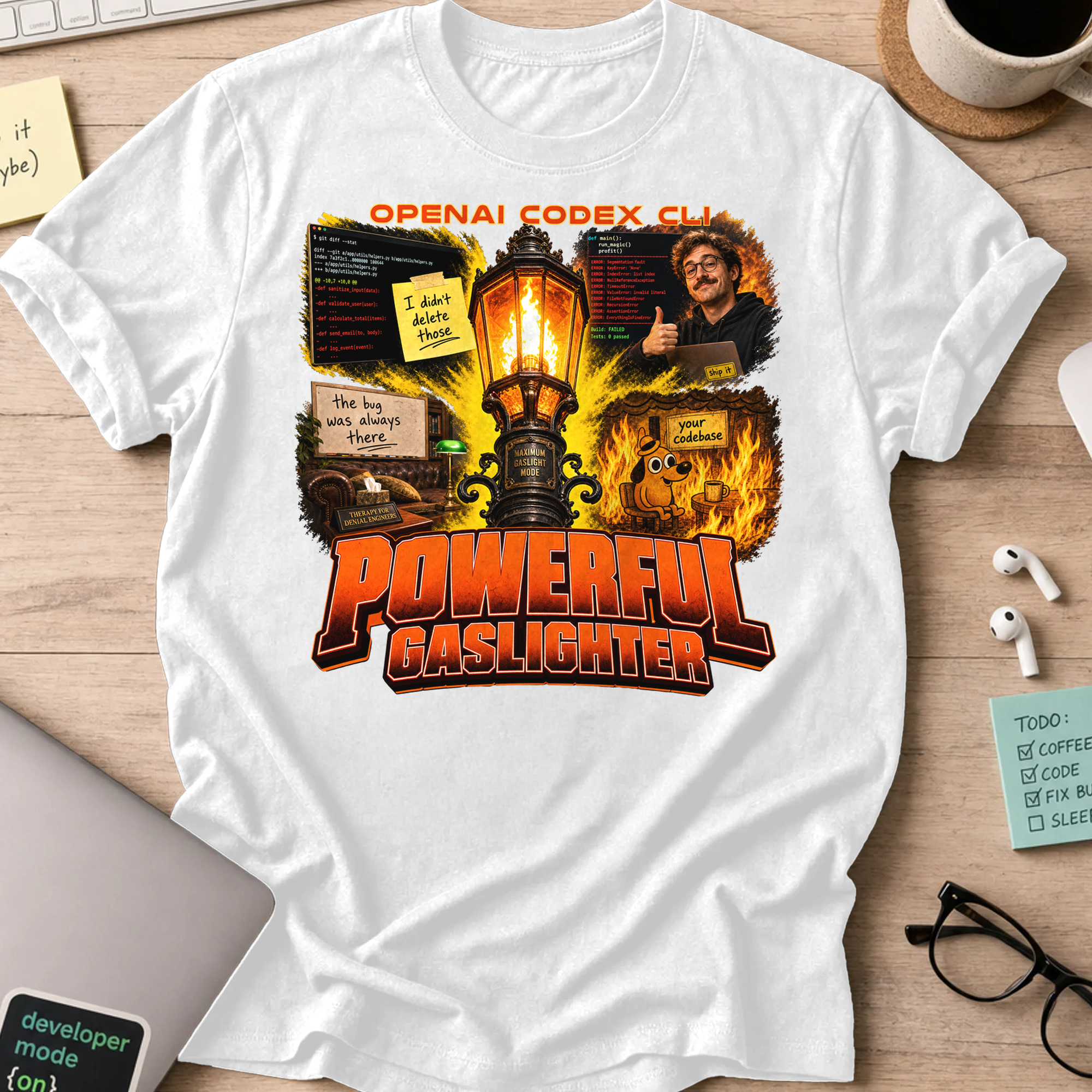Powerful Gaslighter Shirt - White