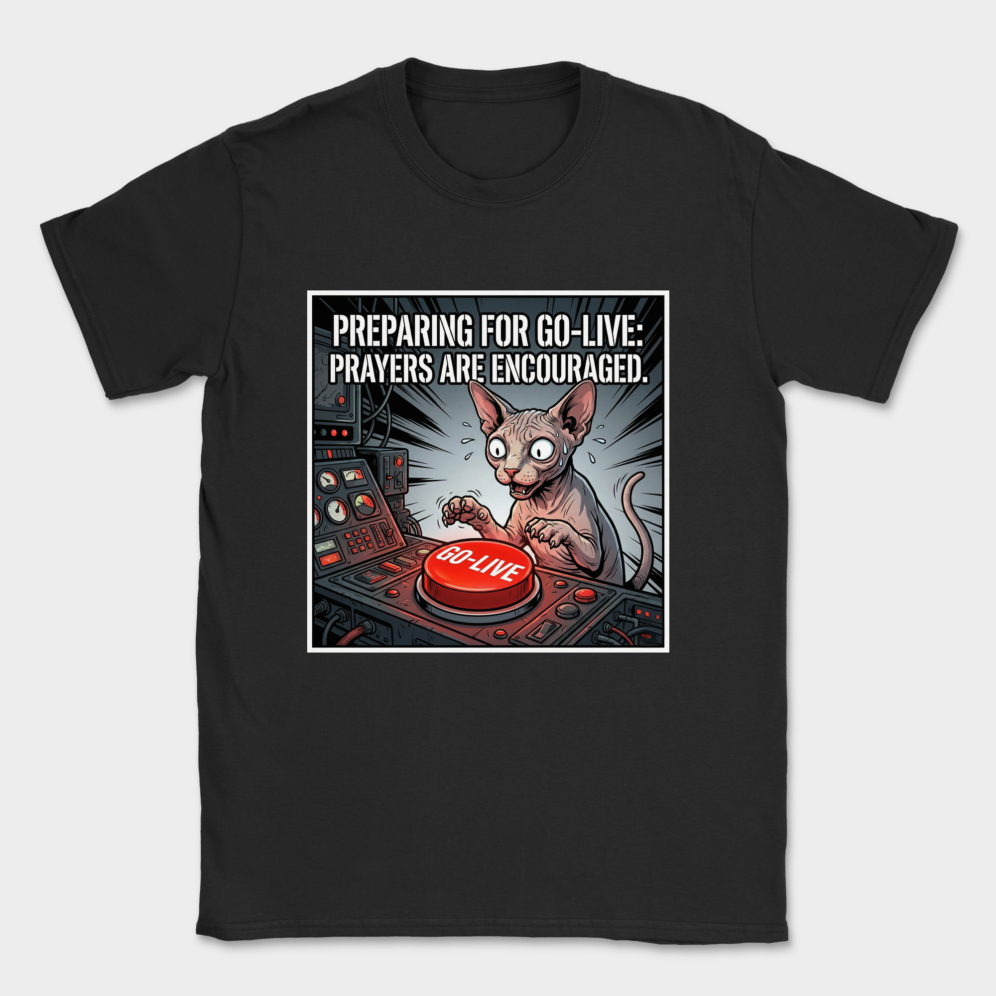 preparing for go-live shirt — Black