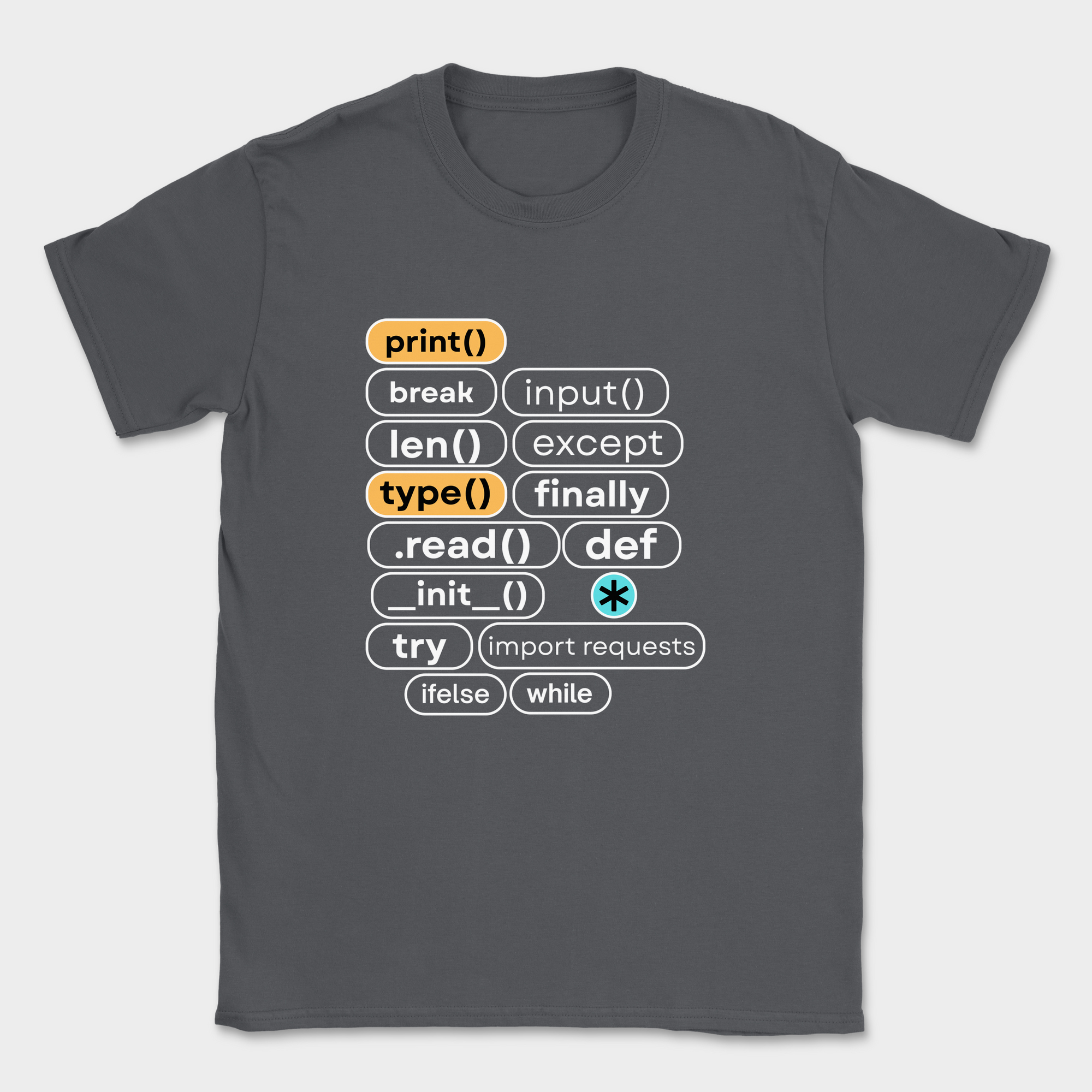 print break input shirt — Dark Heather Grey