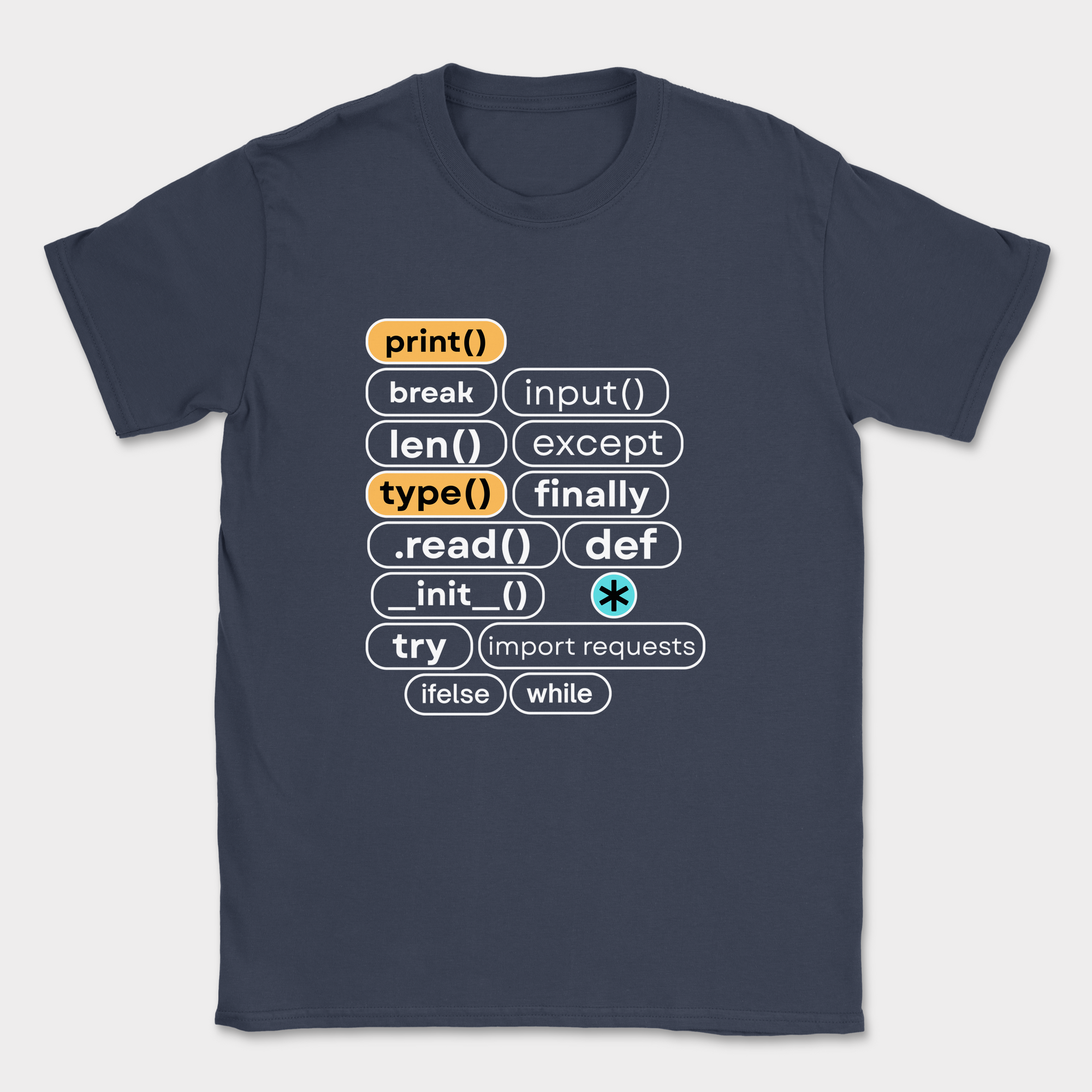 print break input shirt — Navy