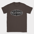 print hello world street shirt — Dark Chocolate