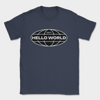 print hello world street shirt — Navy