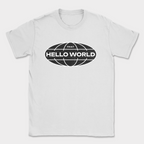 print hello world street shirt — White