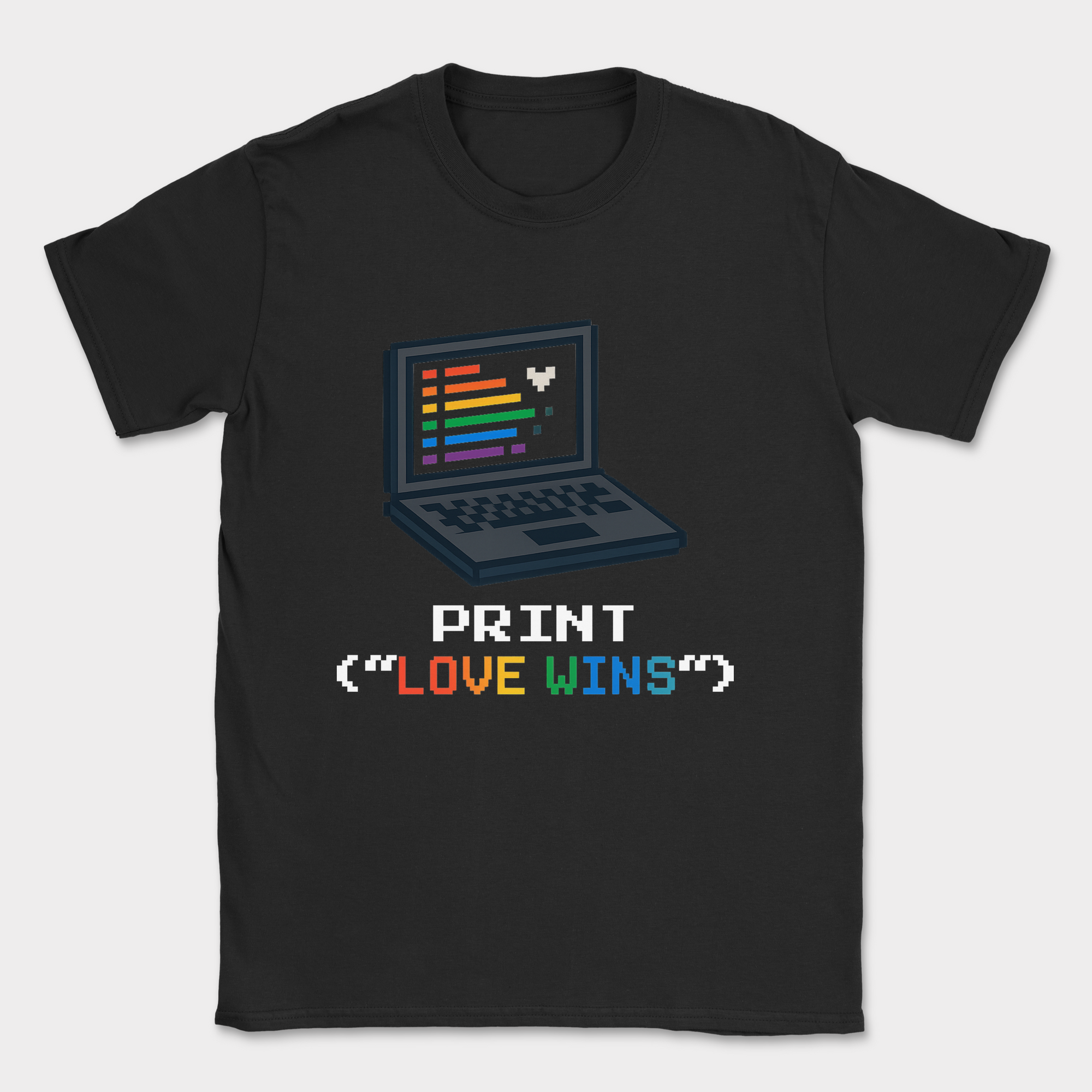 print LOVE WINS shirt — Black