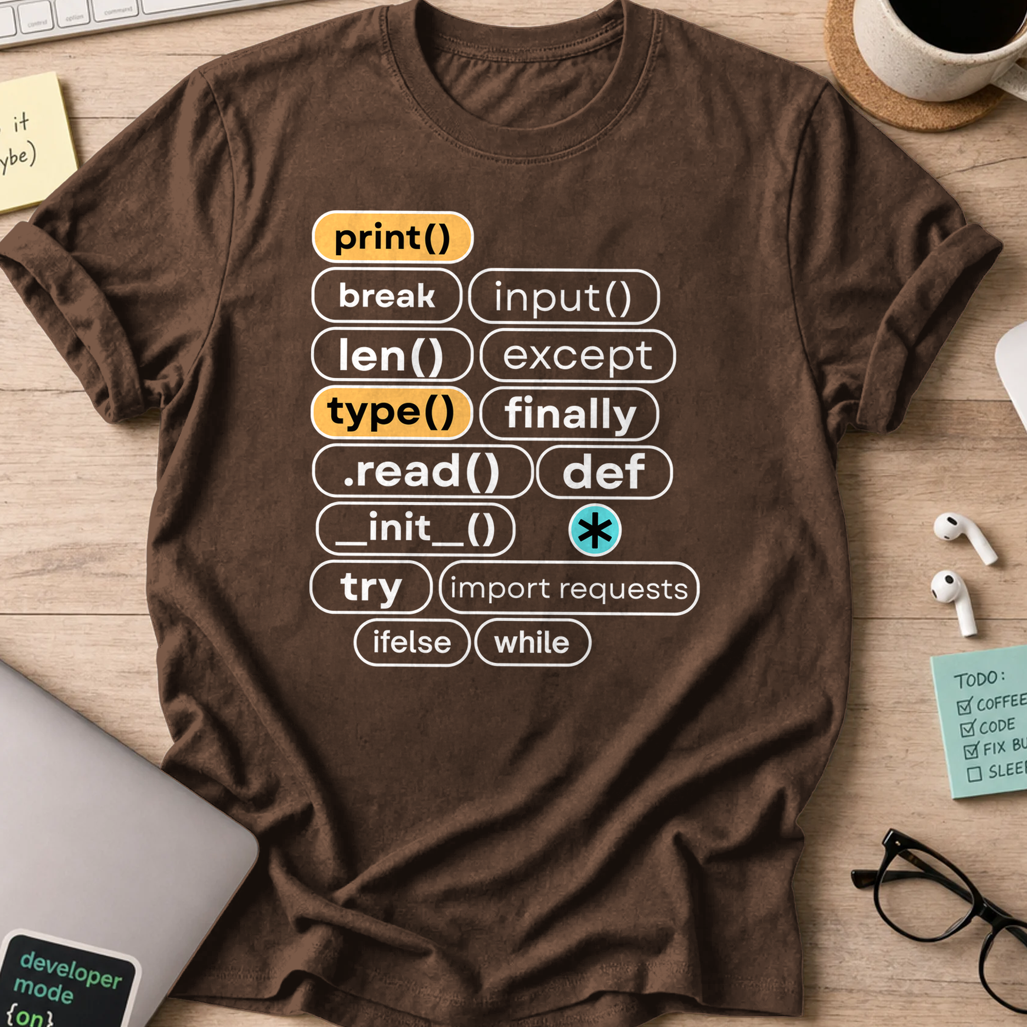 print break input shirt - Dark Chocolate