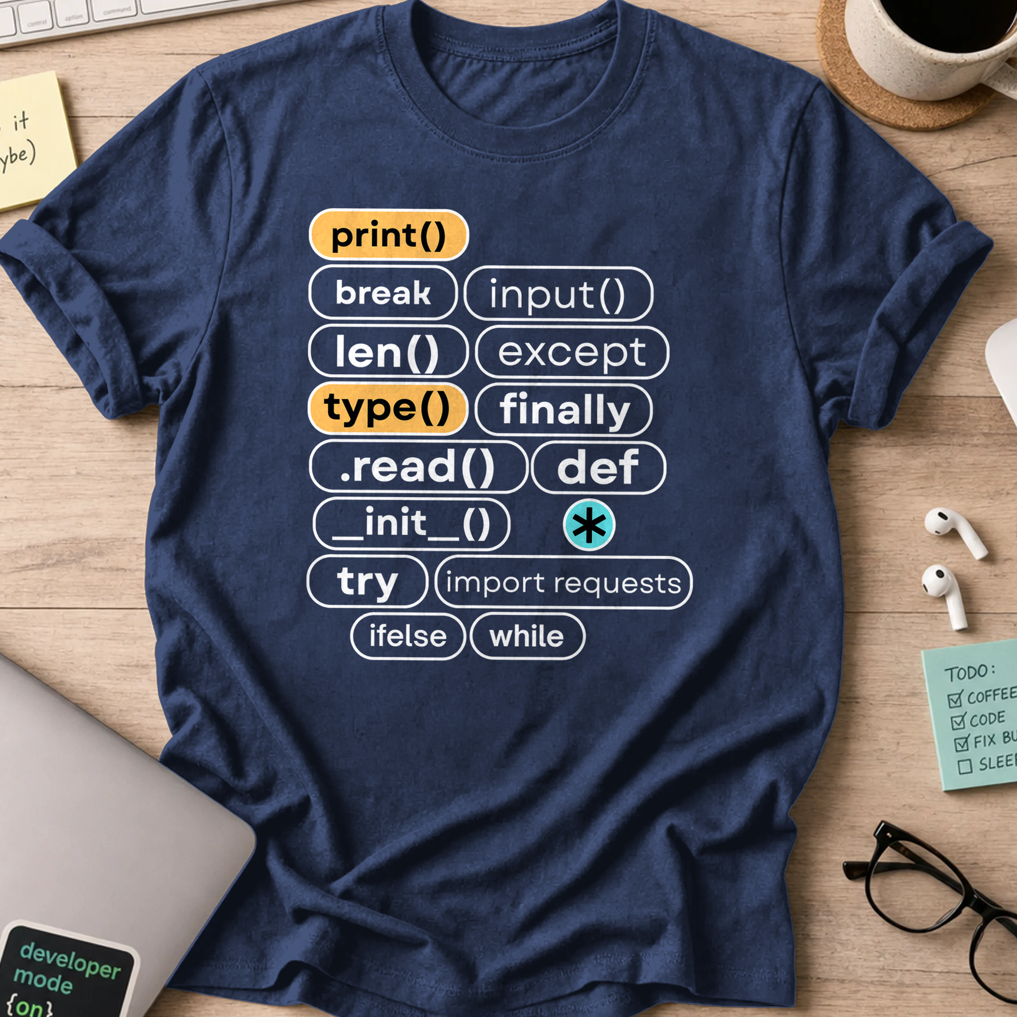 print break input shirt - Navy