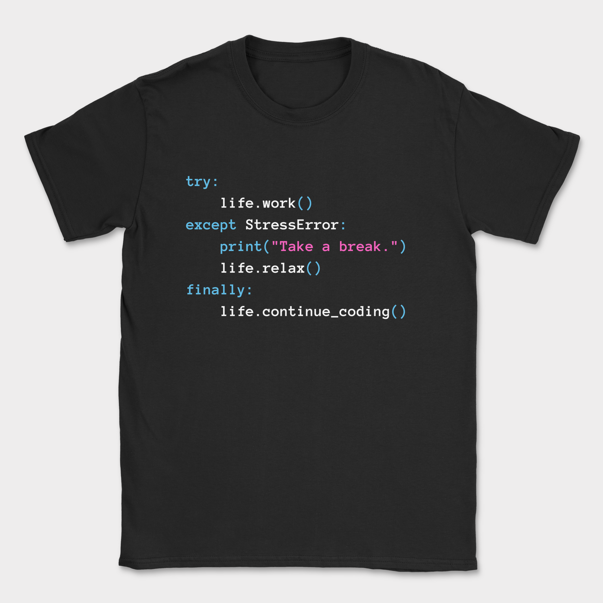 print(take a break) shirt — Black