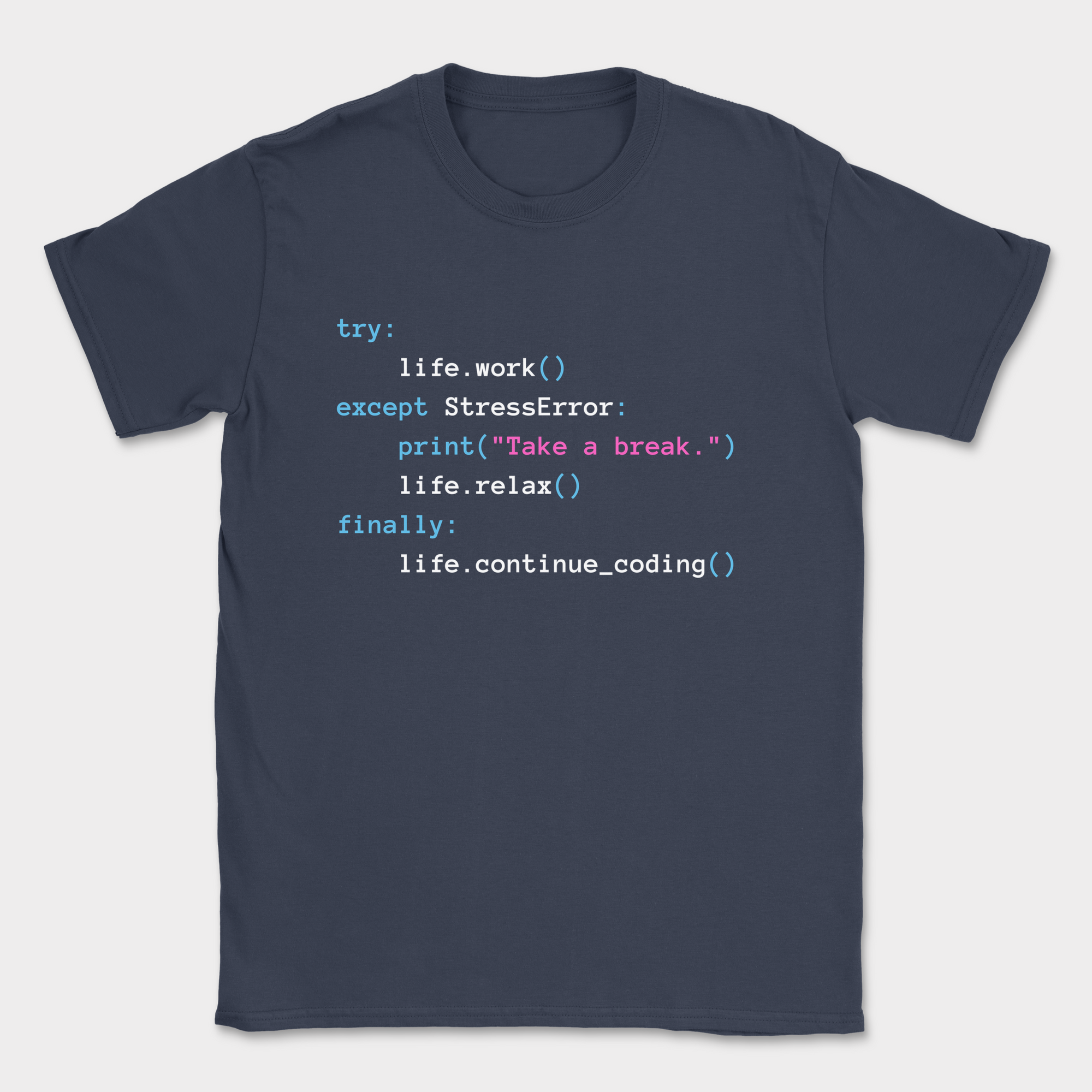 print(take a break) shirt — Navy